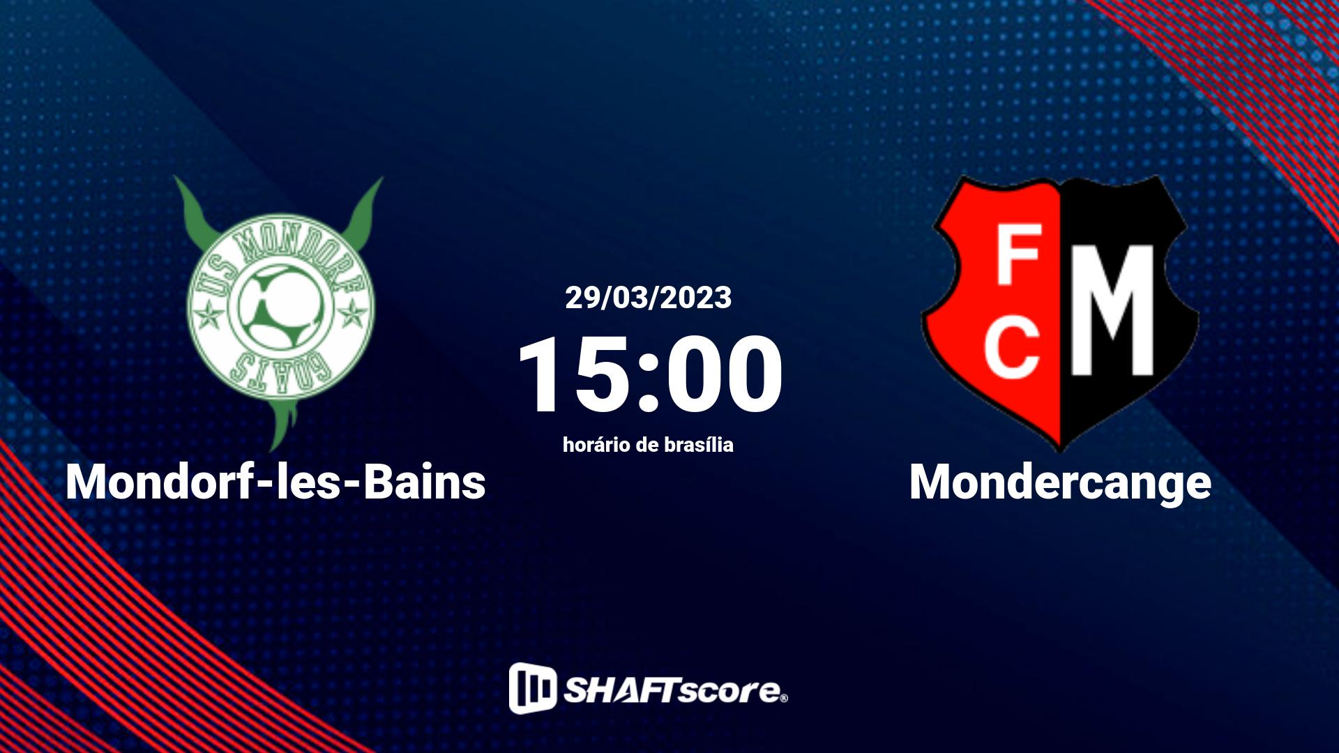 Estatísticas do jogo Mondorf-les-Bains vs Mondercange 29.03 15:00