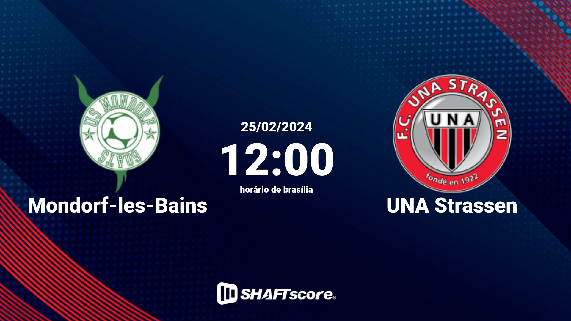 Estatísticas do jogo Mondorf-les-Bains vs UNA Strassen 25.02 12:00