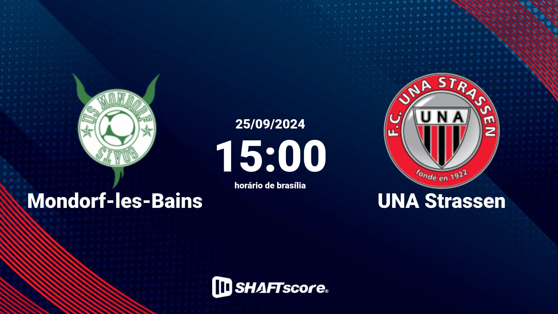 Estatísticas do jogo Mondorf-les-Bains vs UNA Strassen 25.09 15:00