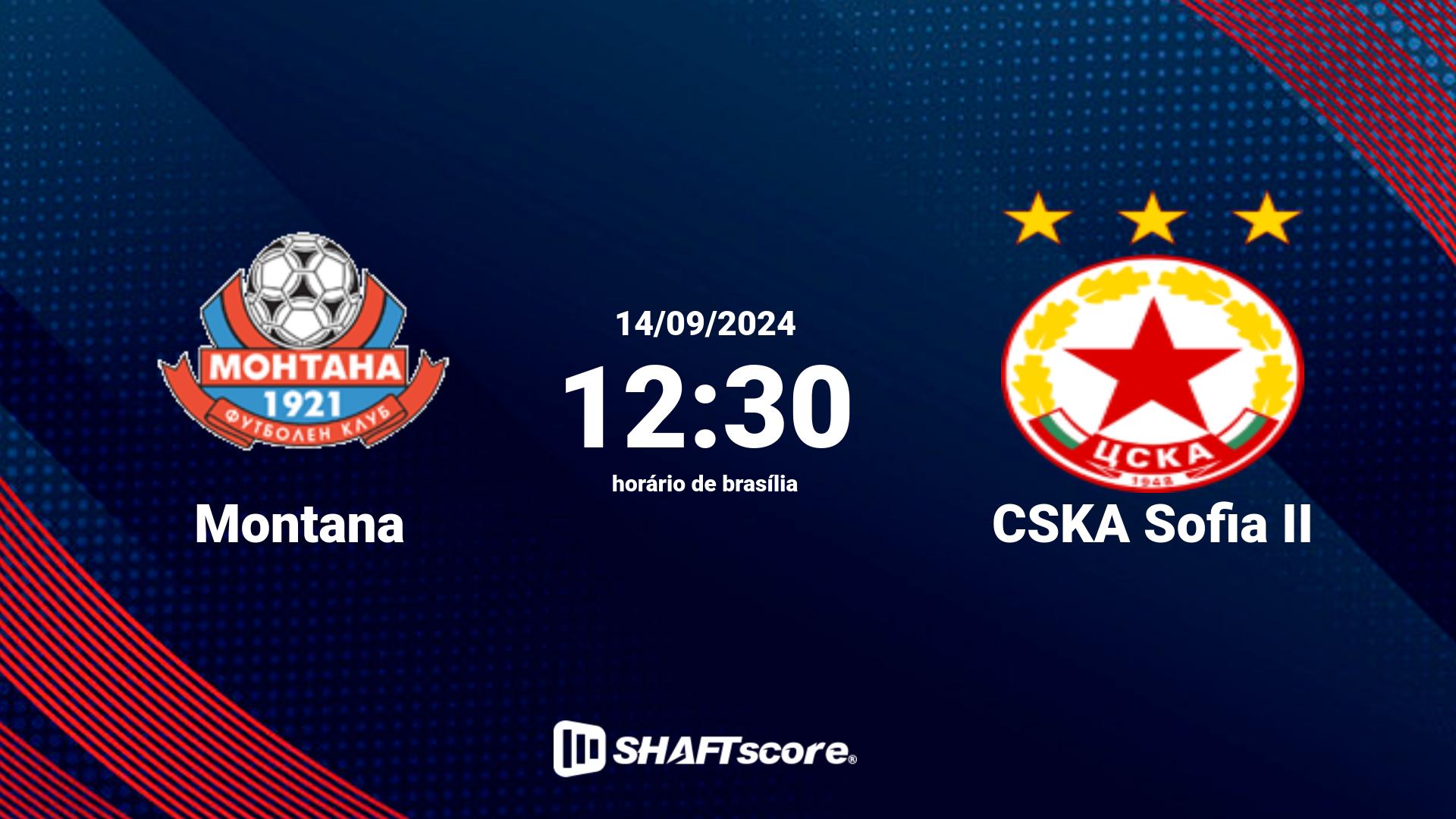 Estatísticas do jogo Montana vs CSKA Sofia II 14.09 12:30