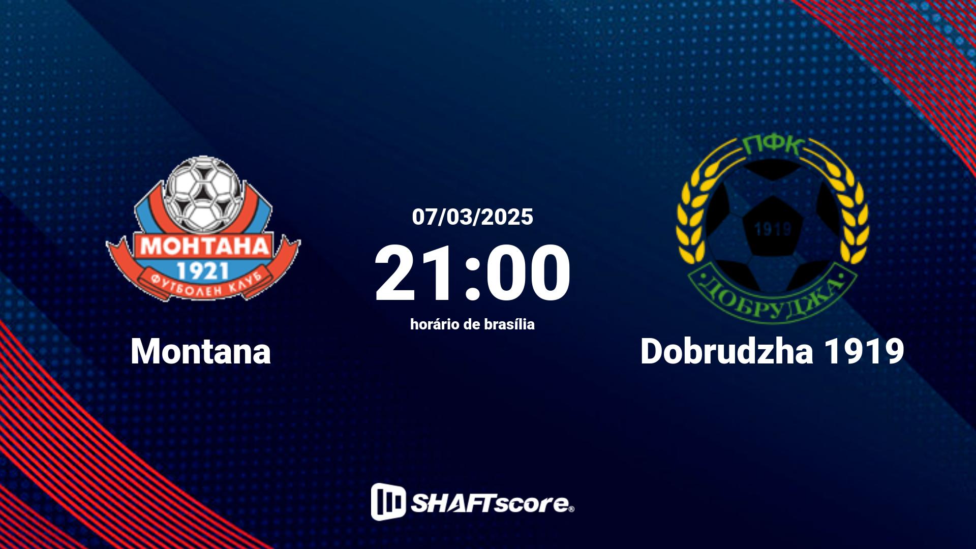 Estatísticas do jogo Montana vs Dobrudzha 1919 07.03 21:00