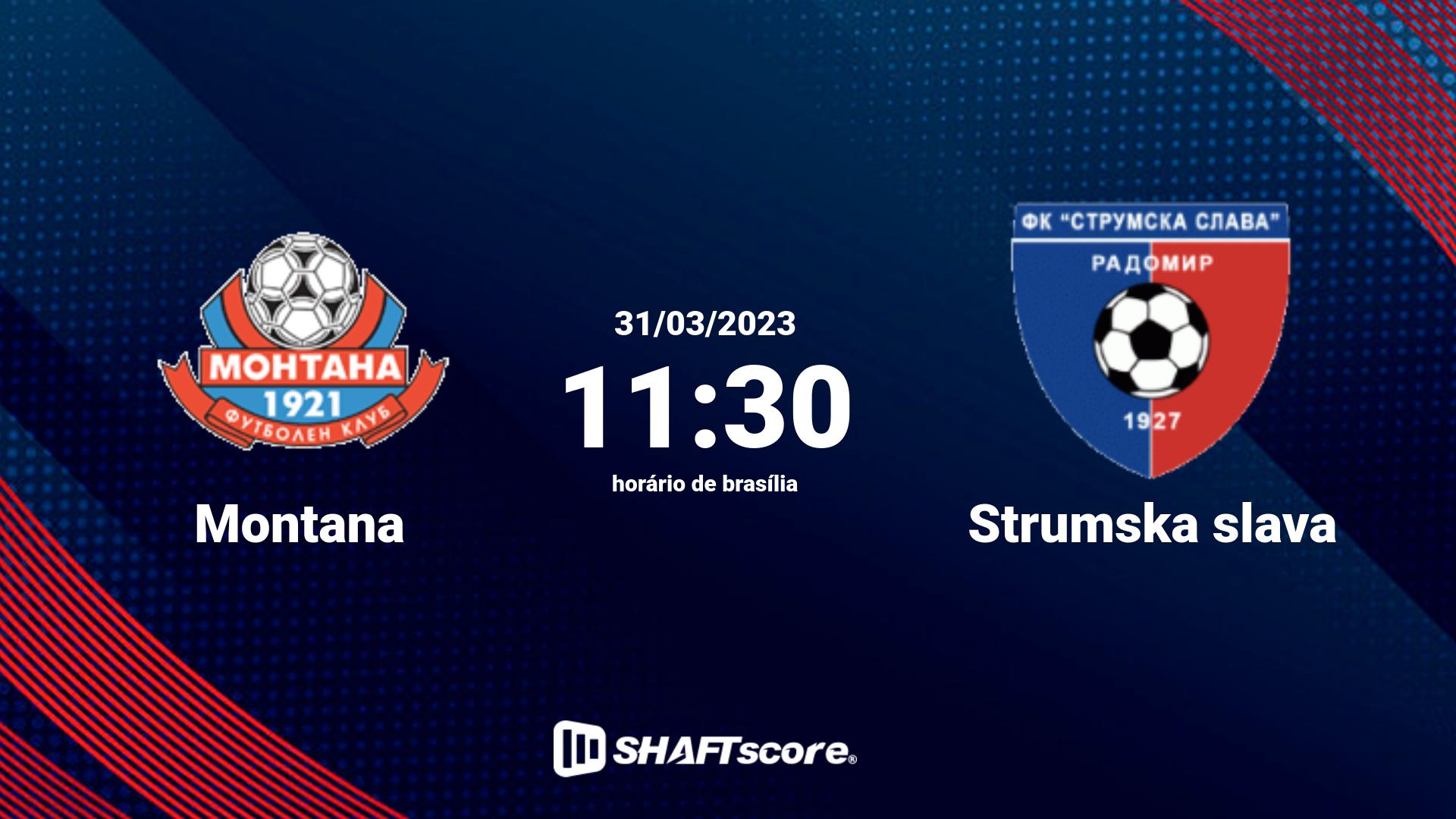 Estatísticas do jogo Montana vs Strumska slava 31.03 11:30