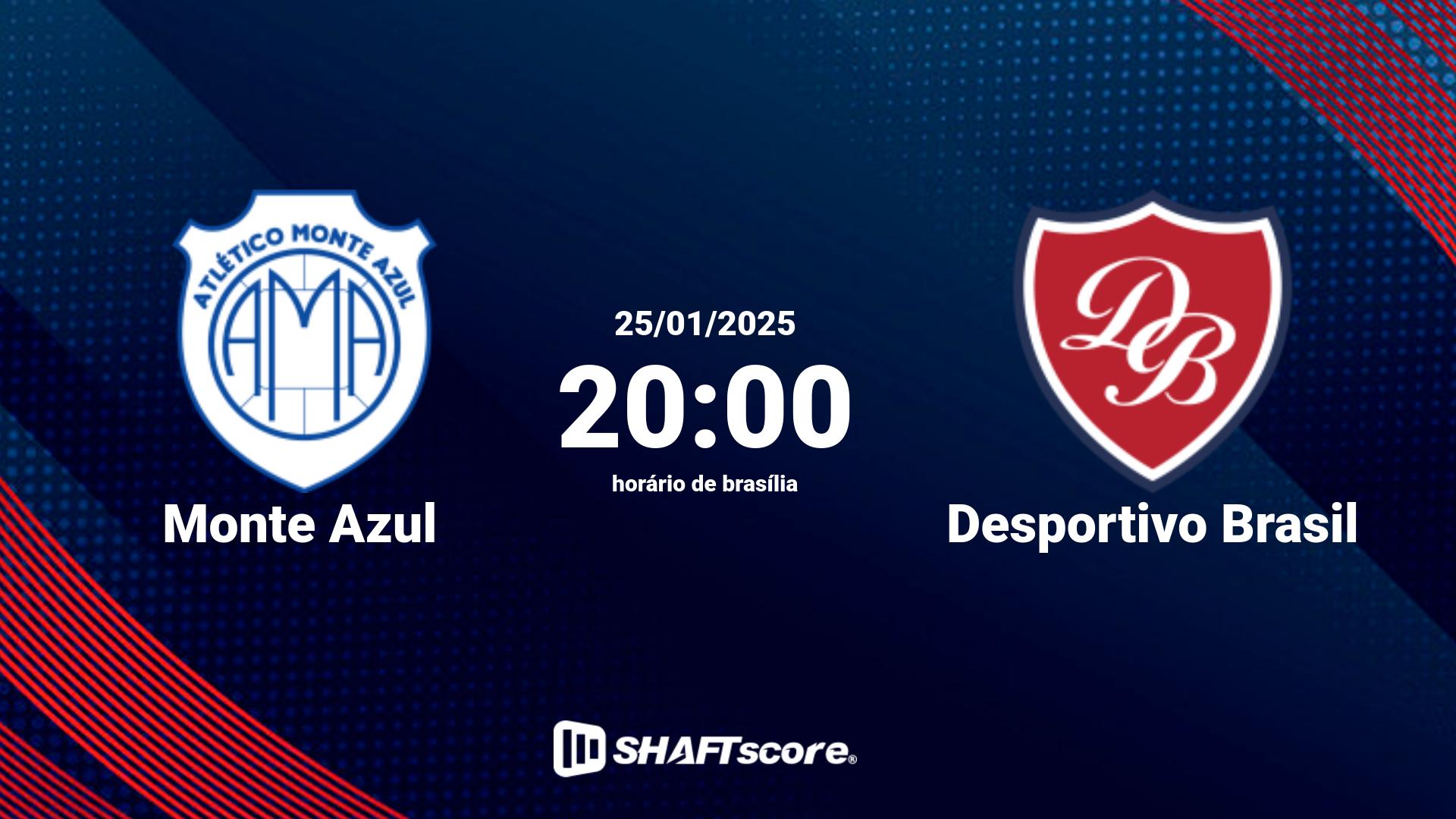 Estatísticas do jogo Monte Azul vs Desportivo Brasil 25.01 20:00