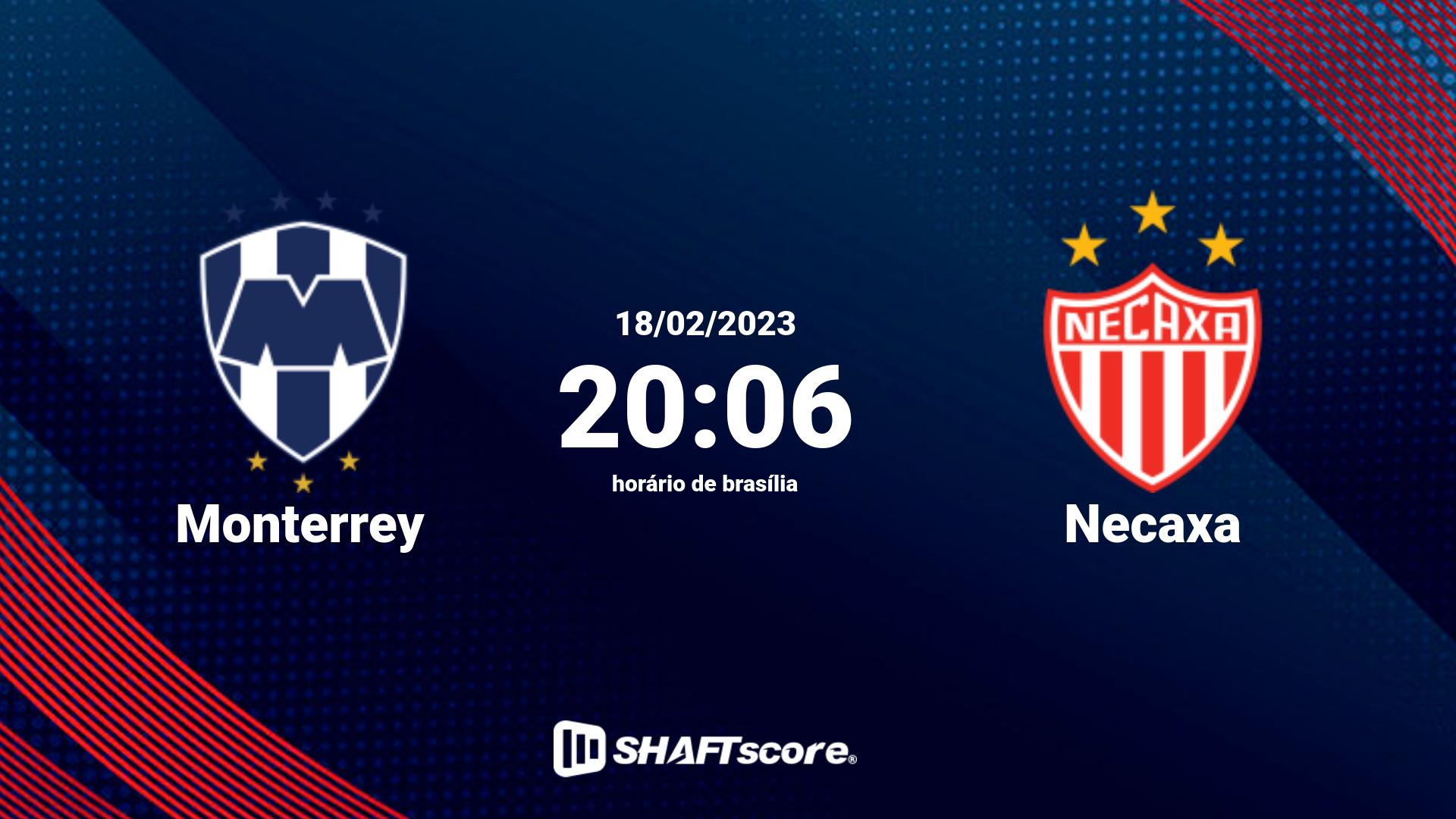 Estatísticas do jogo Monterrey vs Necaxa 18.02 20:06