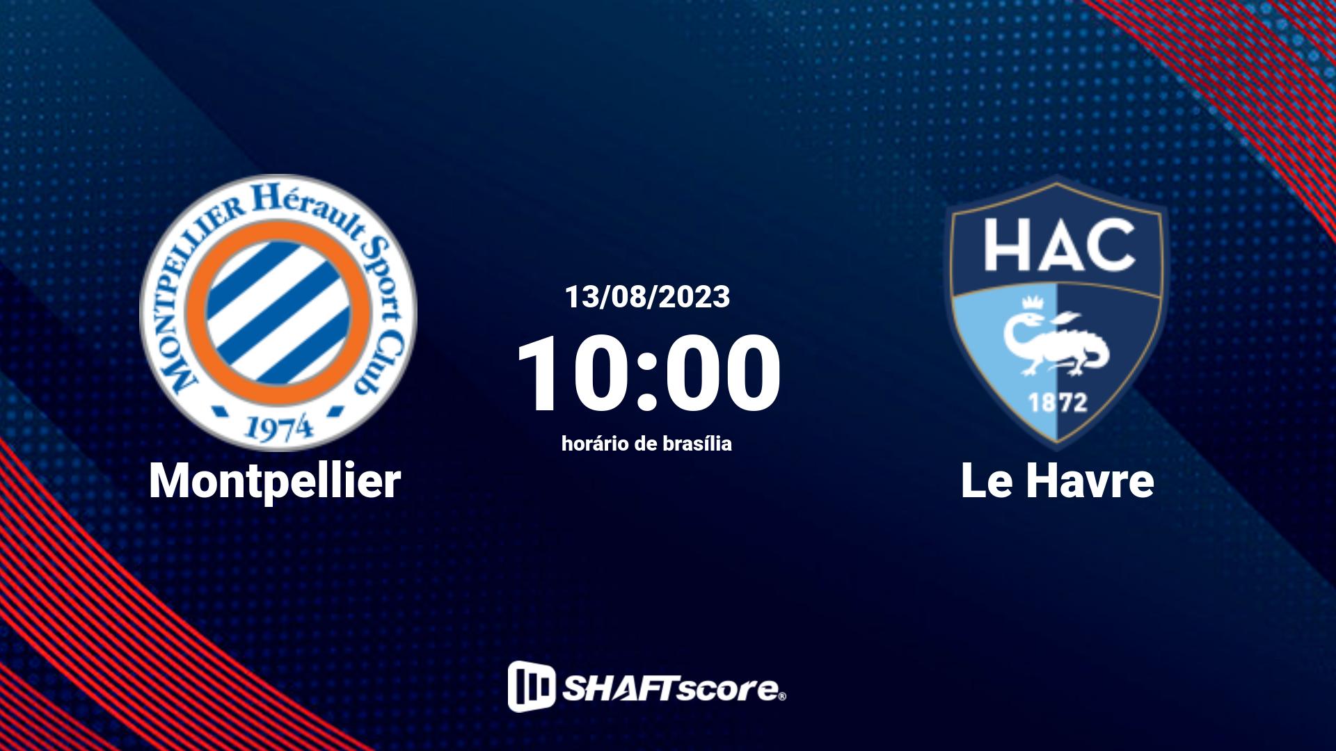 Estatísticas do jogo Montpellier vs Le Havre 13.08 10:00