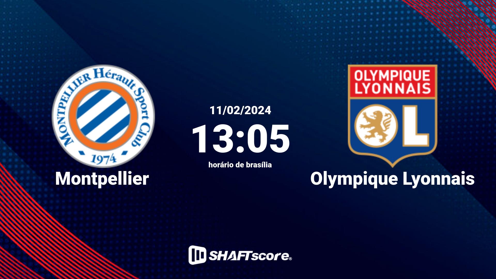 Estatísticas do jogo Montpellier vs Olympique Lyonnais 11.02 13:05