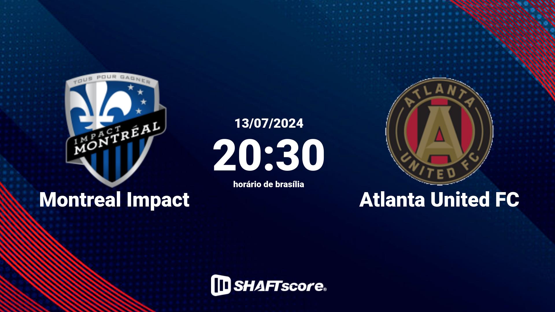 Estatísticas do jogo Montreal Impact vs Atlanta United FC 13.07 20:30