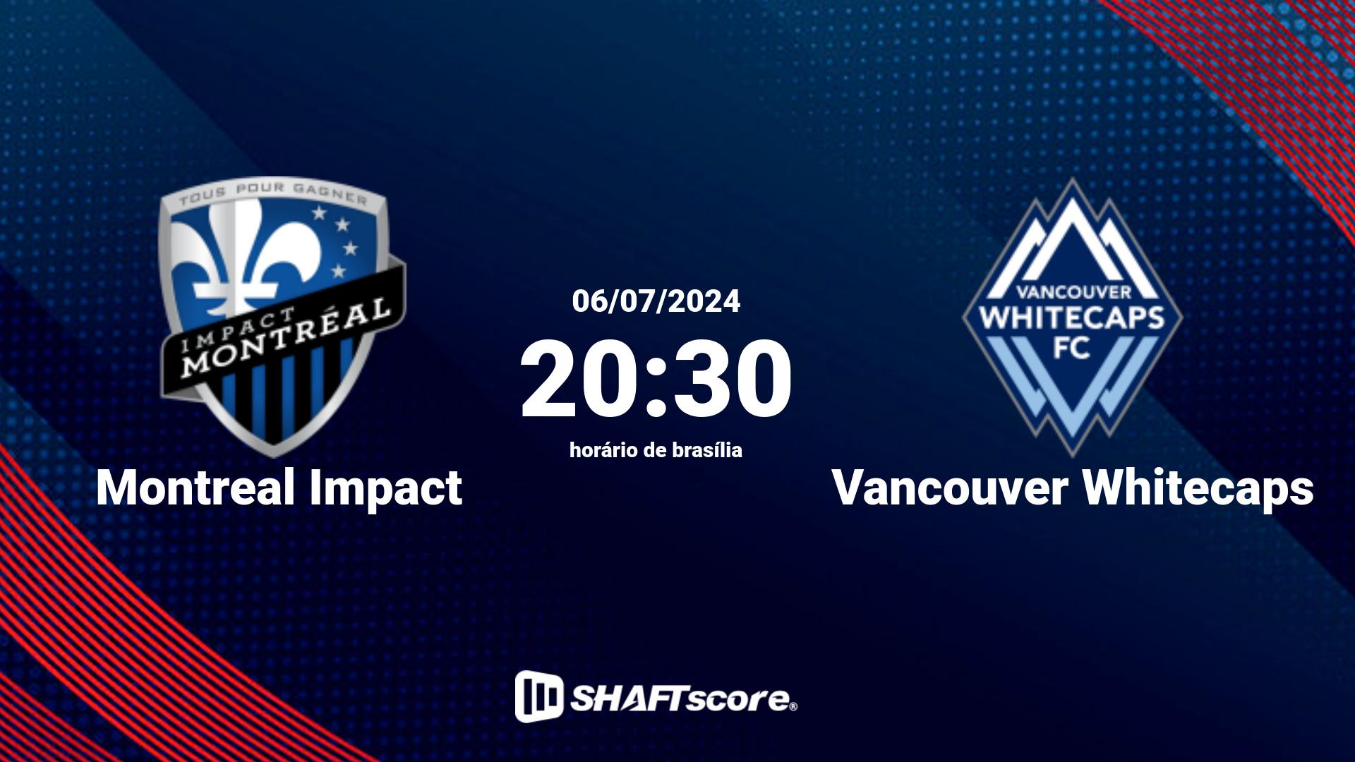 Estatísticas do jogo Montreal Impact vs Vancouver Whitecaps 06.07 20:30