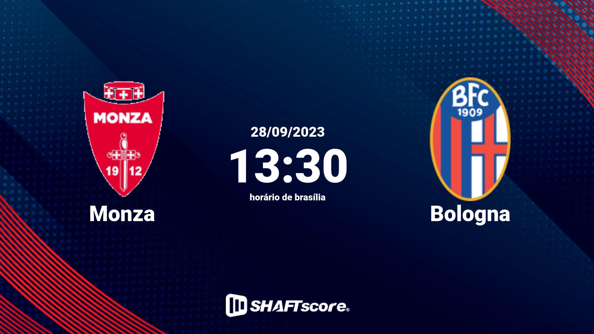 Estatísticas do jogo Monza vs Bologna 28.09 13:30