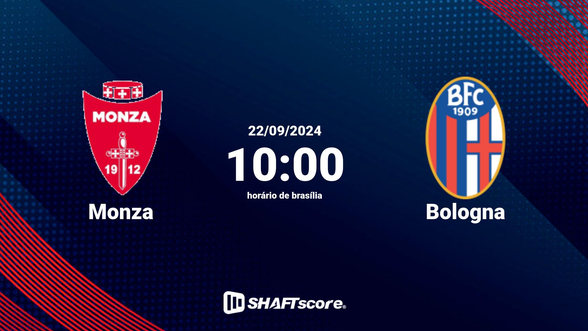 Estatísticas do jogo Monza vs Bologna 22.09 10:00