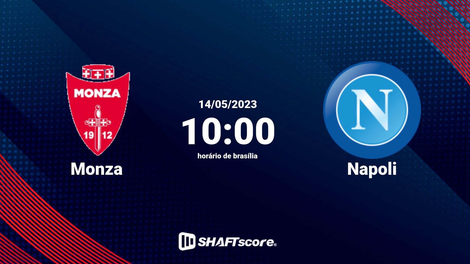 Estatísticas do jogo Monza vs Napoli 14.05 10:00