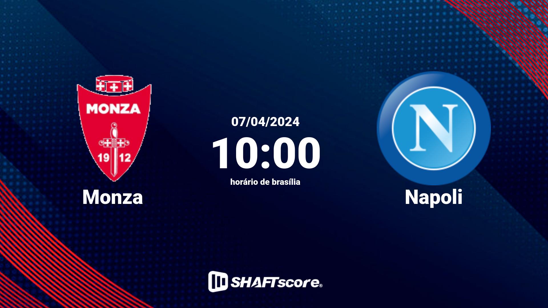 Estatísticas do jogo Monza vs Napoli 07.04 10:00