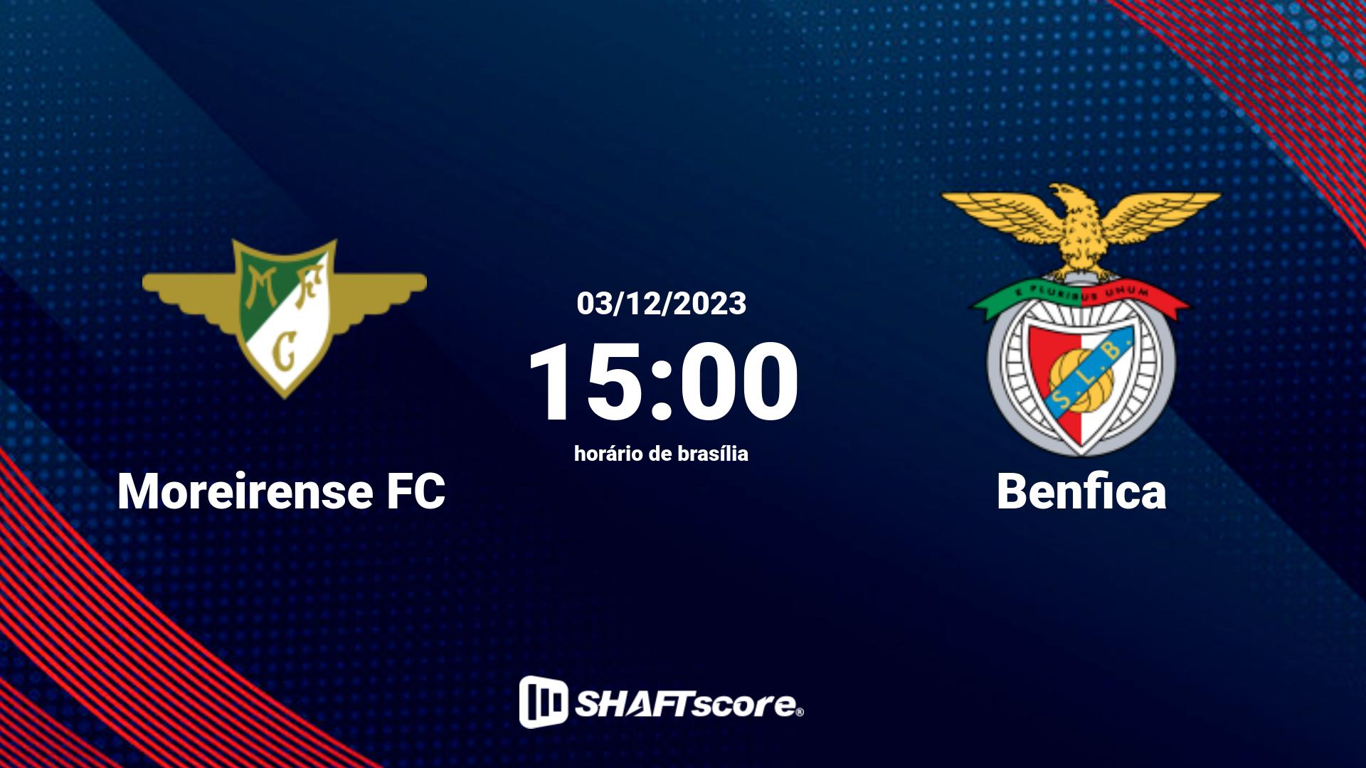 Estatísticas do jogo Moreirense FC vs Benfica 03.12 15:00