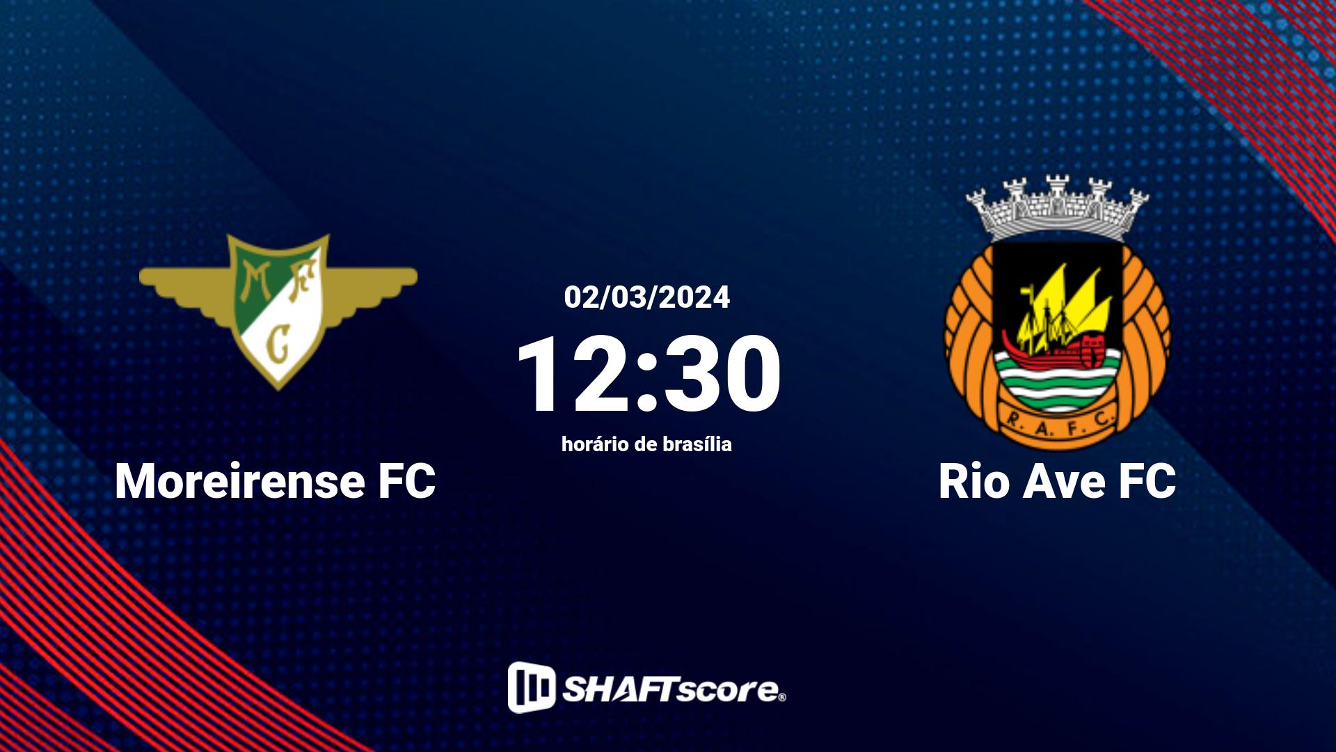 Estatísticas do jogo Moreirense FC vs Rio Ave FC 02.03 12:30