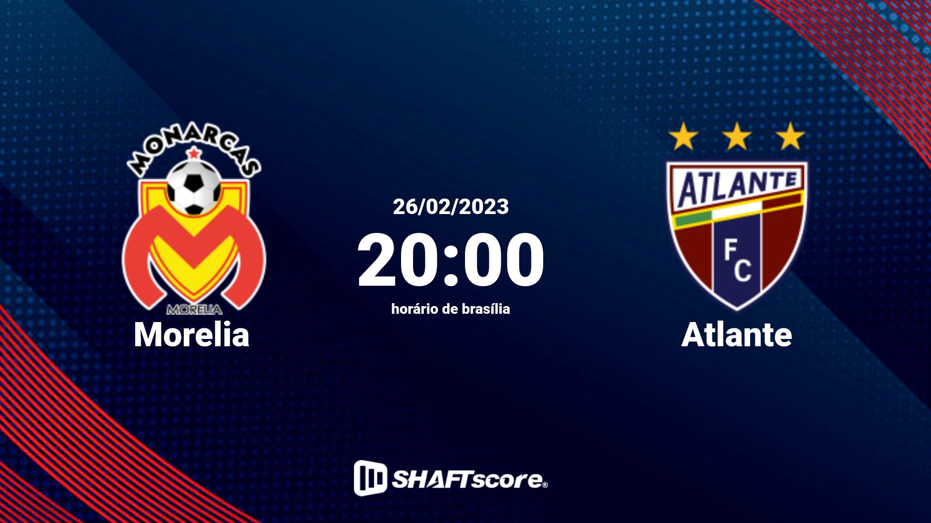 Estatísticas do jogo Morelia vs Atlante 26.02 20:00