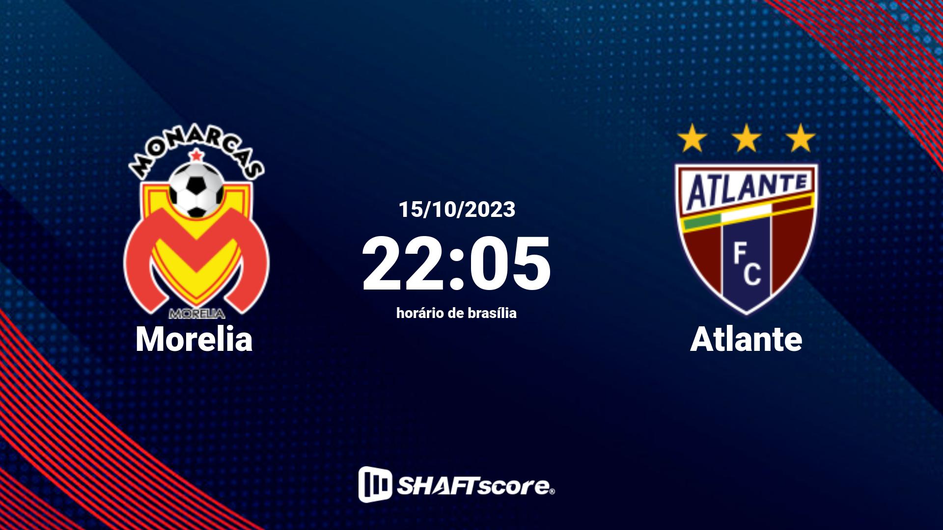 Estatísticas do jogo Morelia vs Atlante 15.10 22:05