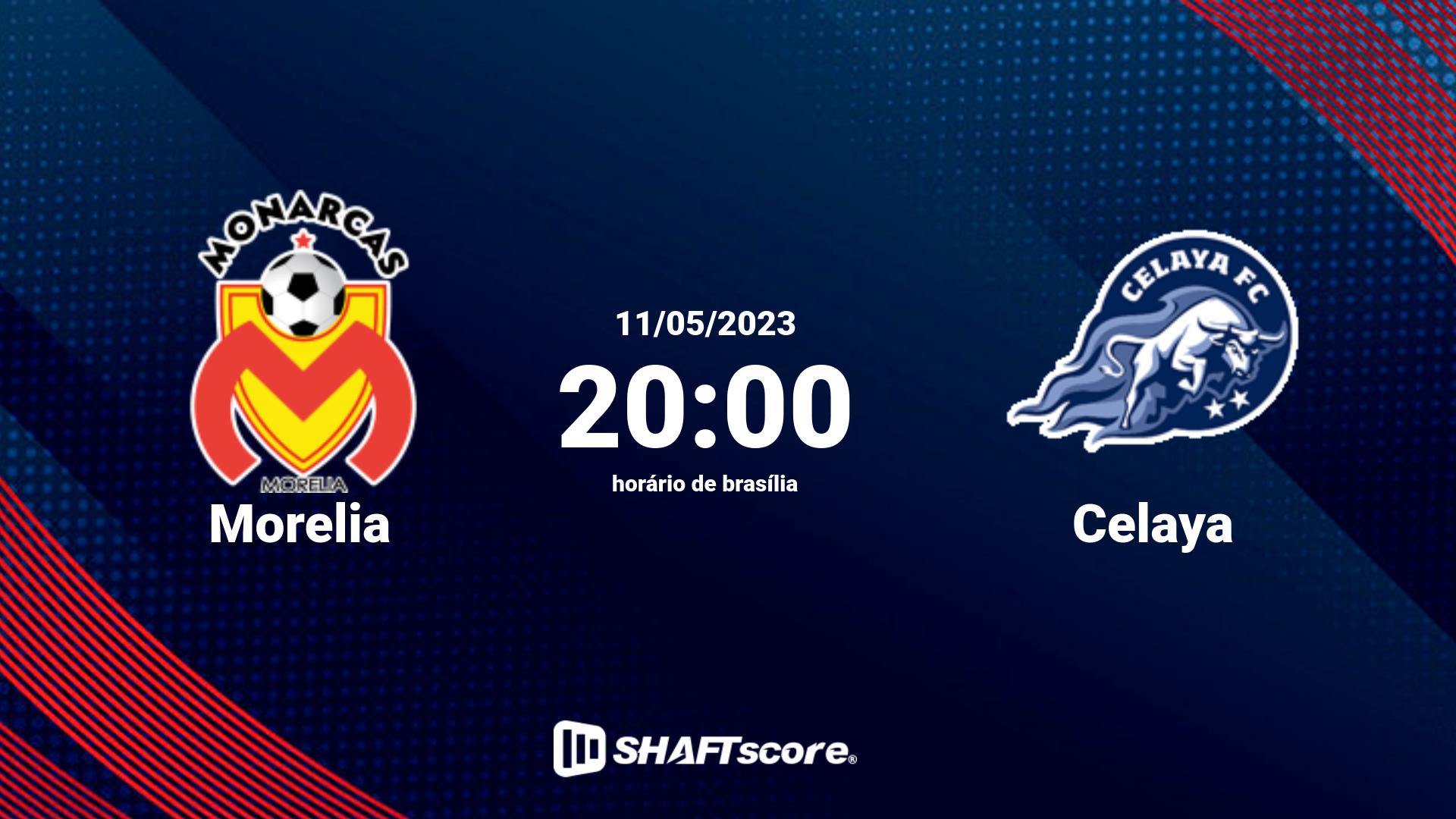 Estatísticas do jogo Morelia vs Celaya 11.05 20:00