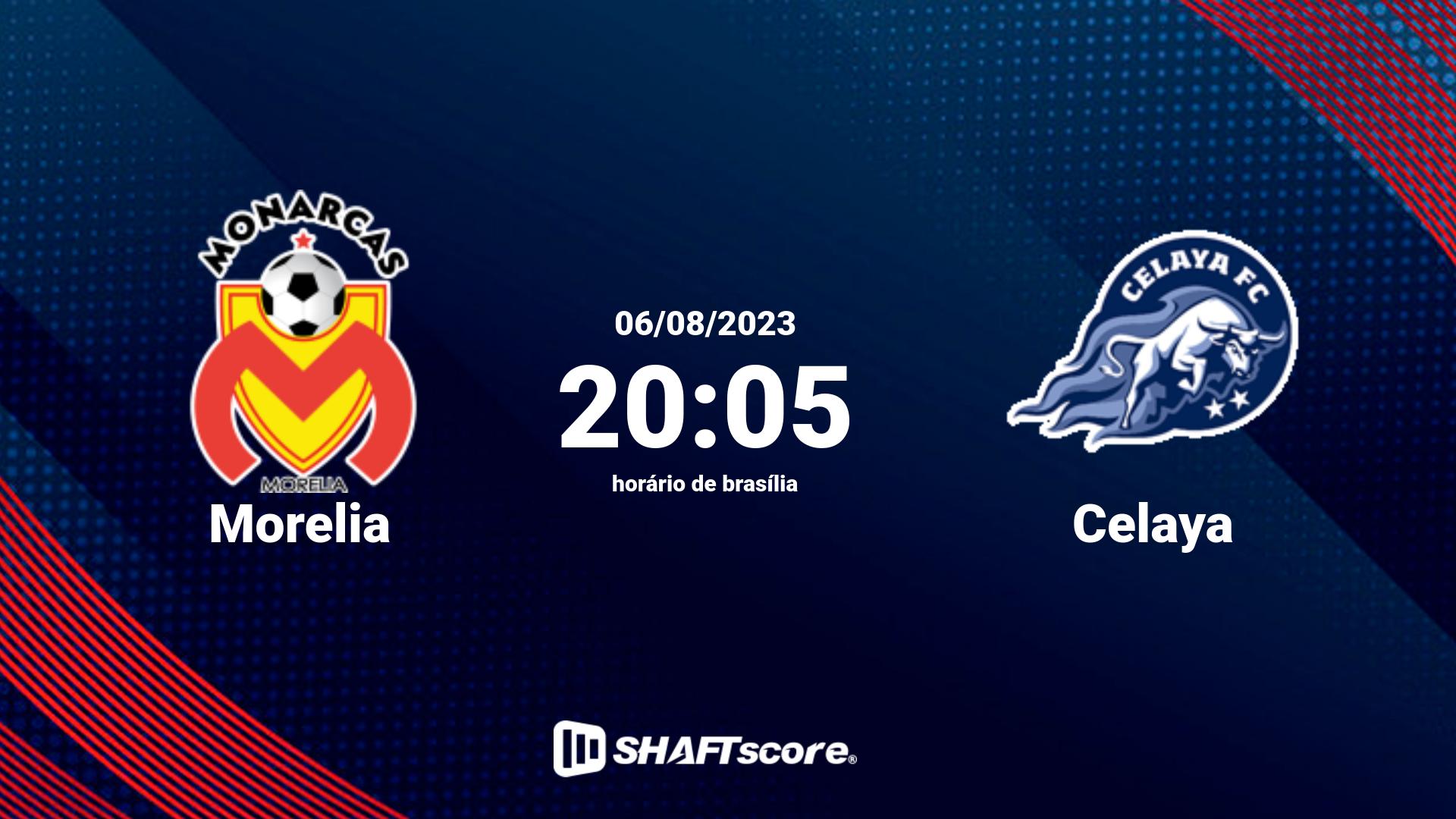 Estatísticas do jogo Morelia vs Celaya 06.08 20:05