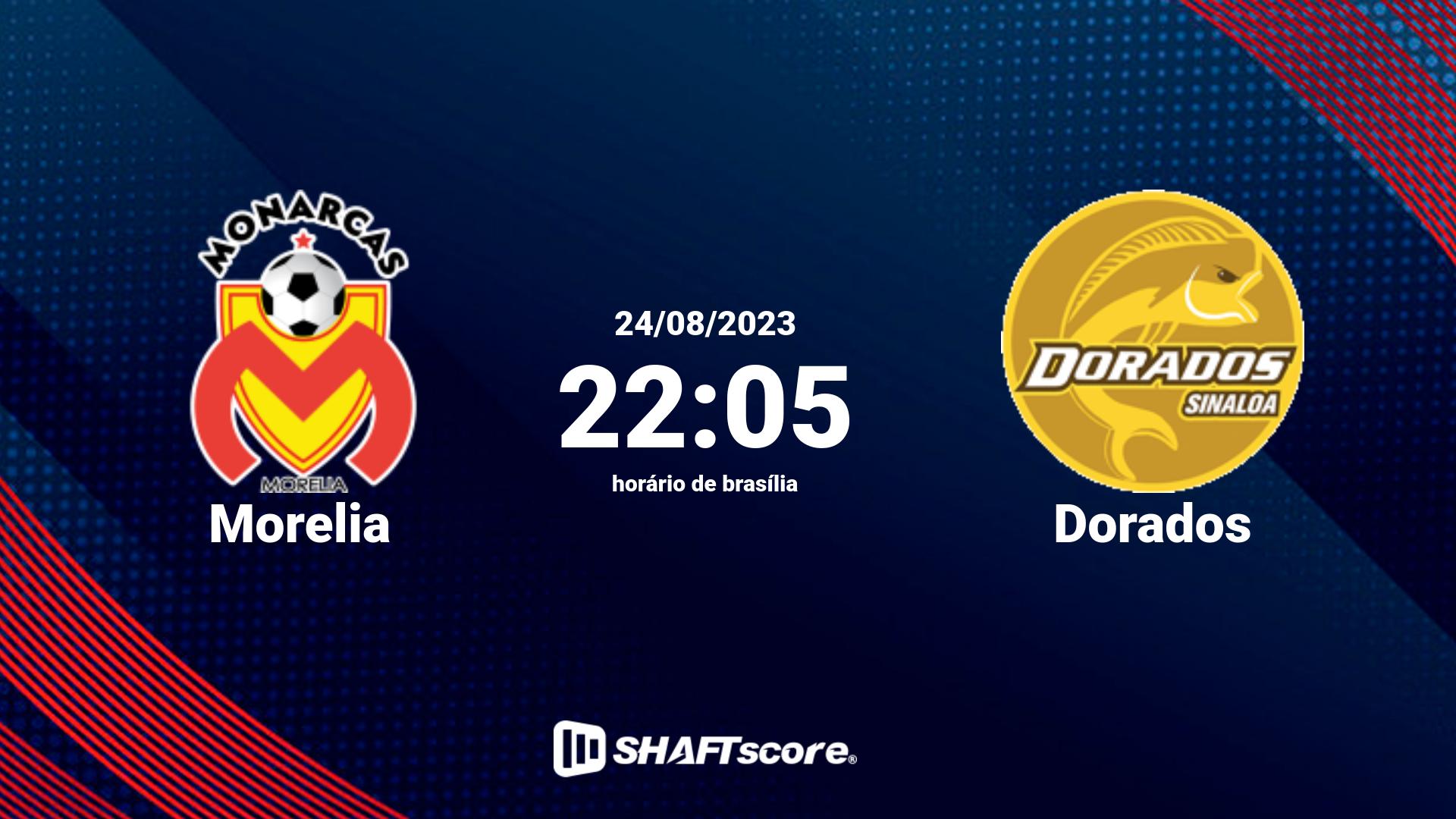 Estatísticas do jogo Morelia vs Dorados 24.08 22:05