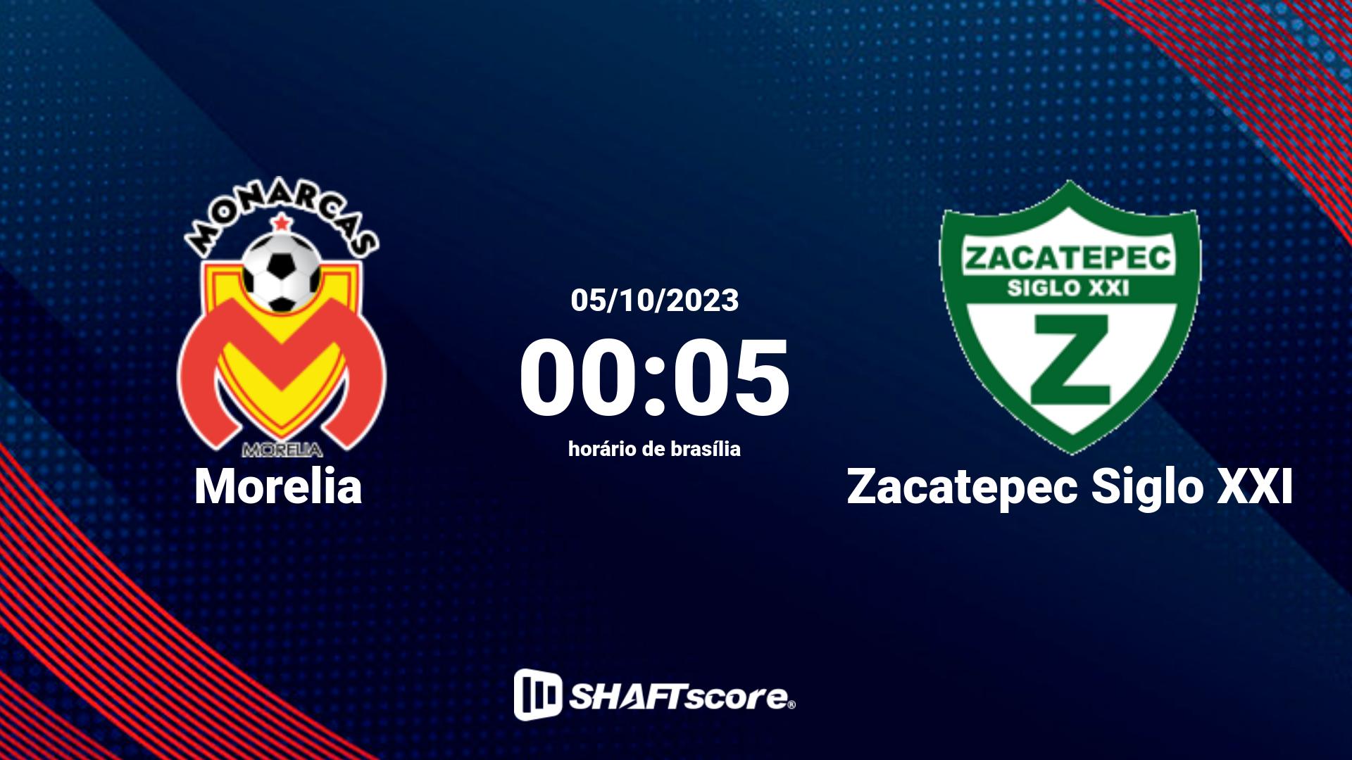 Estatísticas do jogo Morelia vs Zacatepec Siglo XXI 05.10 00:05