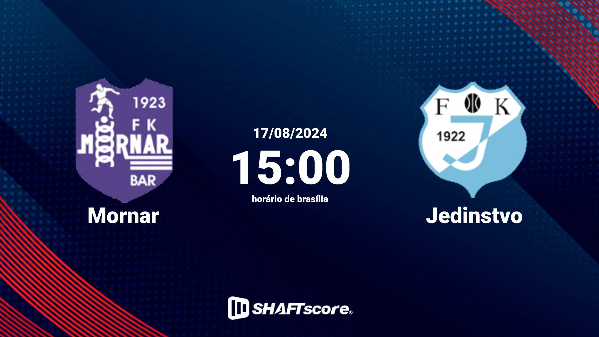 Estatísticas do jogo Mornar vs Jedinstvo 17.08 15:00