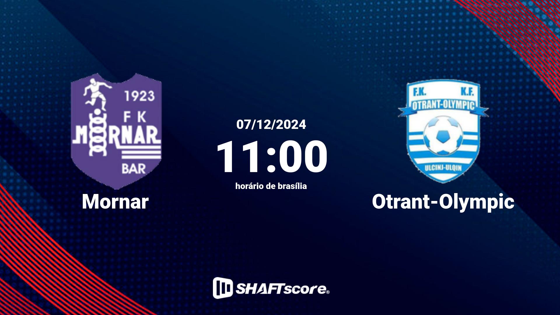 Estatísticas do jogo Mornar vs Otrant-Olympic 07.12 11:00