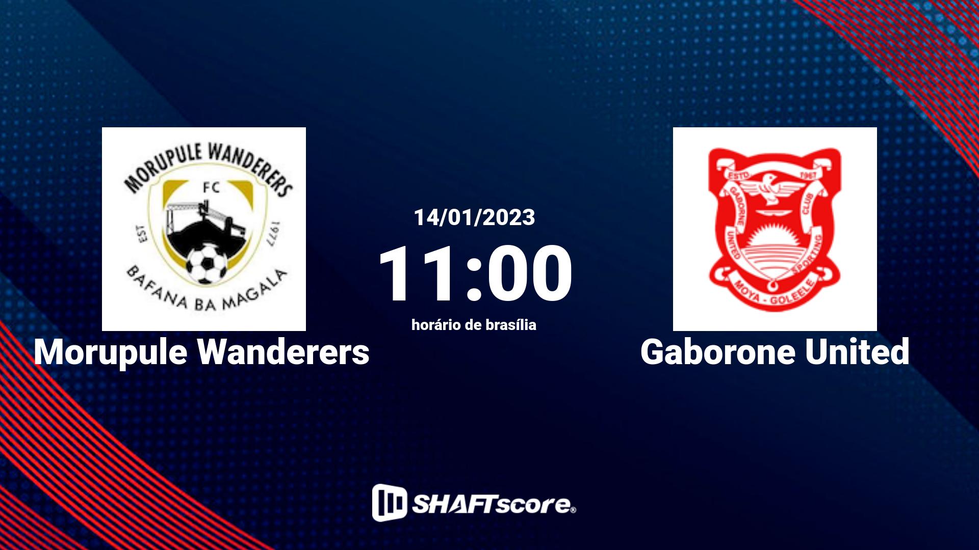 Estatísticas do jogo Morupule Wanderers vs Gaborone United 14.01 11:00