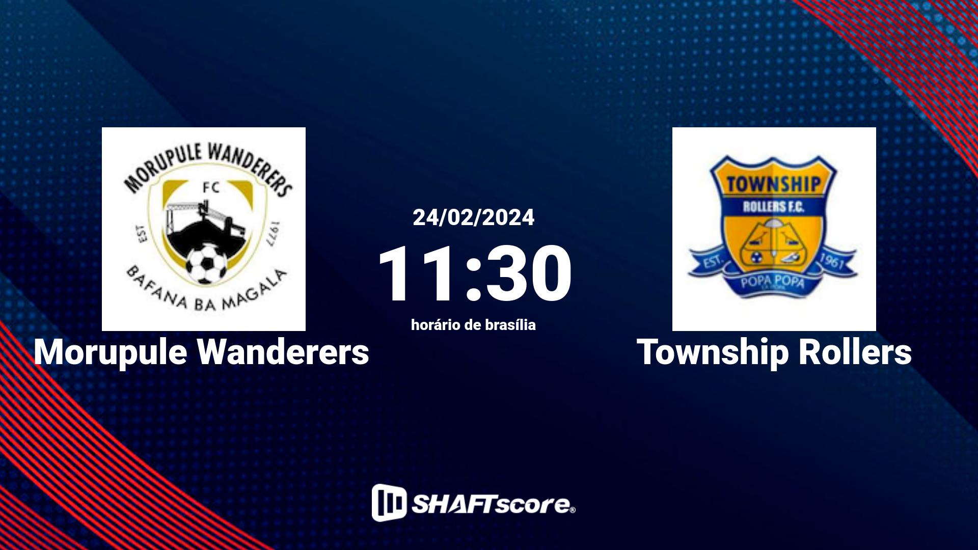 Estatísticas do jogo Morupule Wanderers vs Township Rollers 24.02 11:30