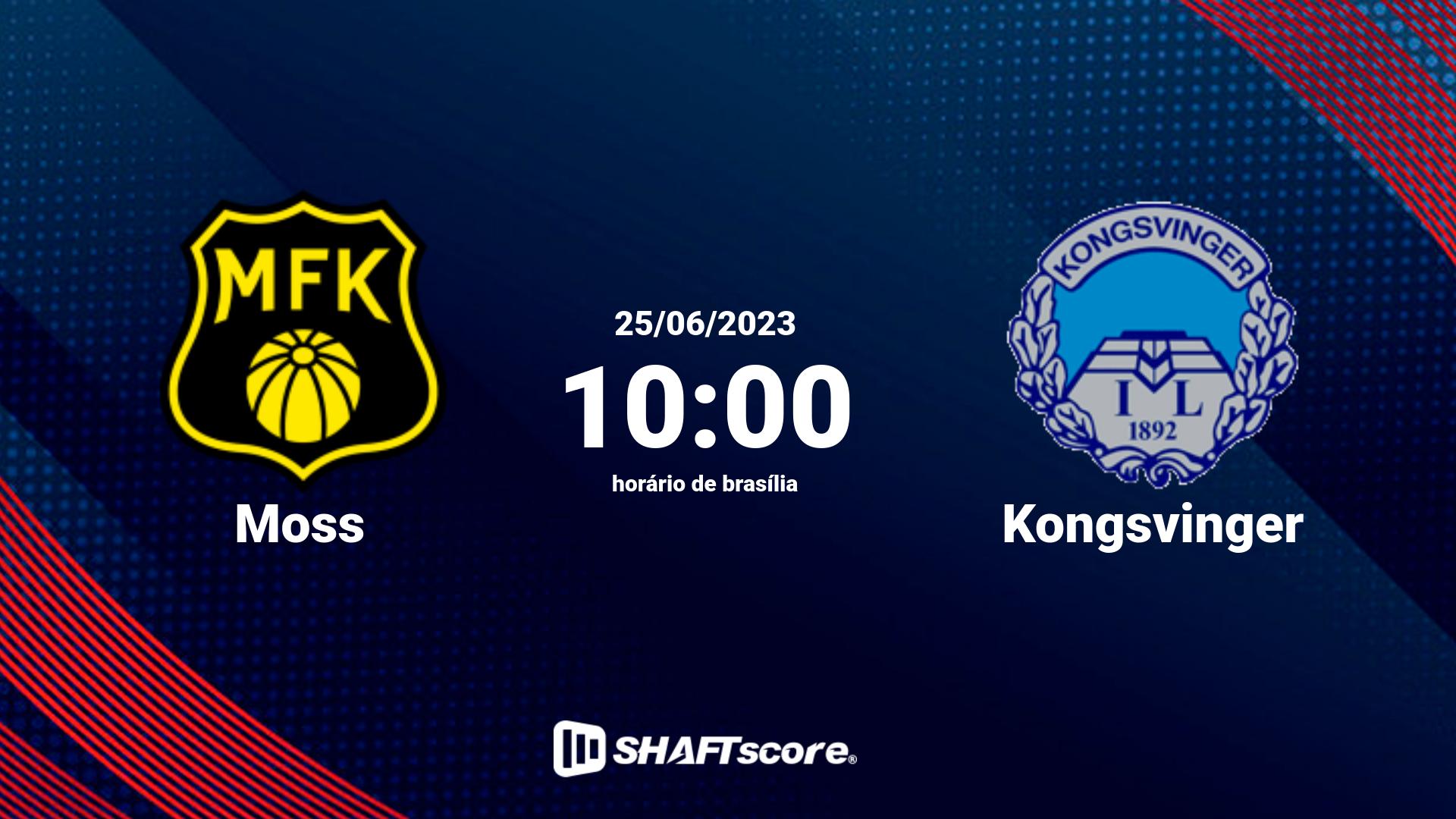 Estatísticas do jogo Moss vs Kongsvinger 25.06 10:00