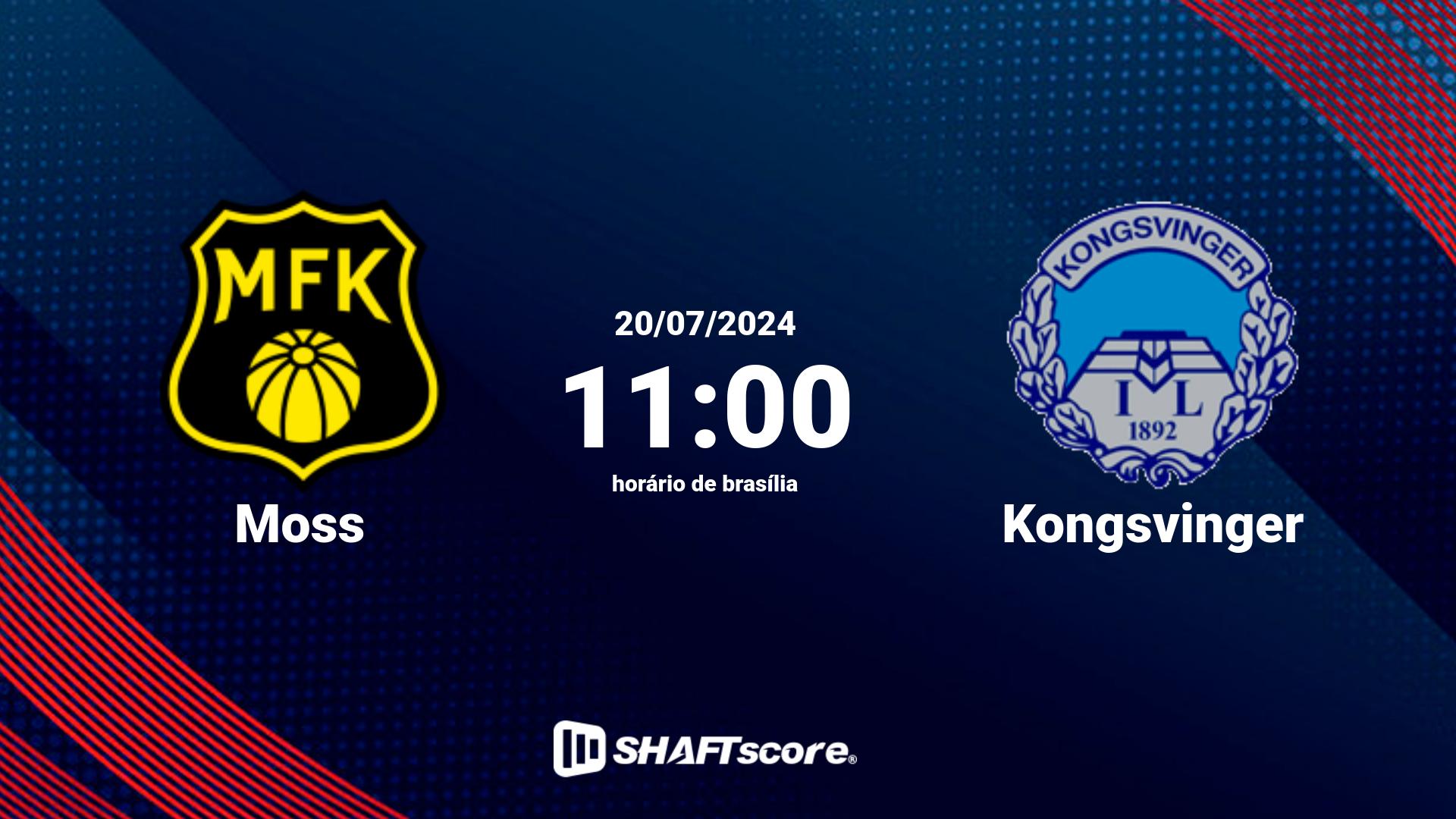 Estatísticas do jogo Moss vs Kongsvinger 20.07 11:00