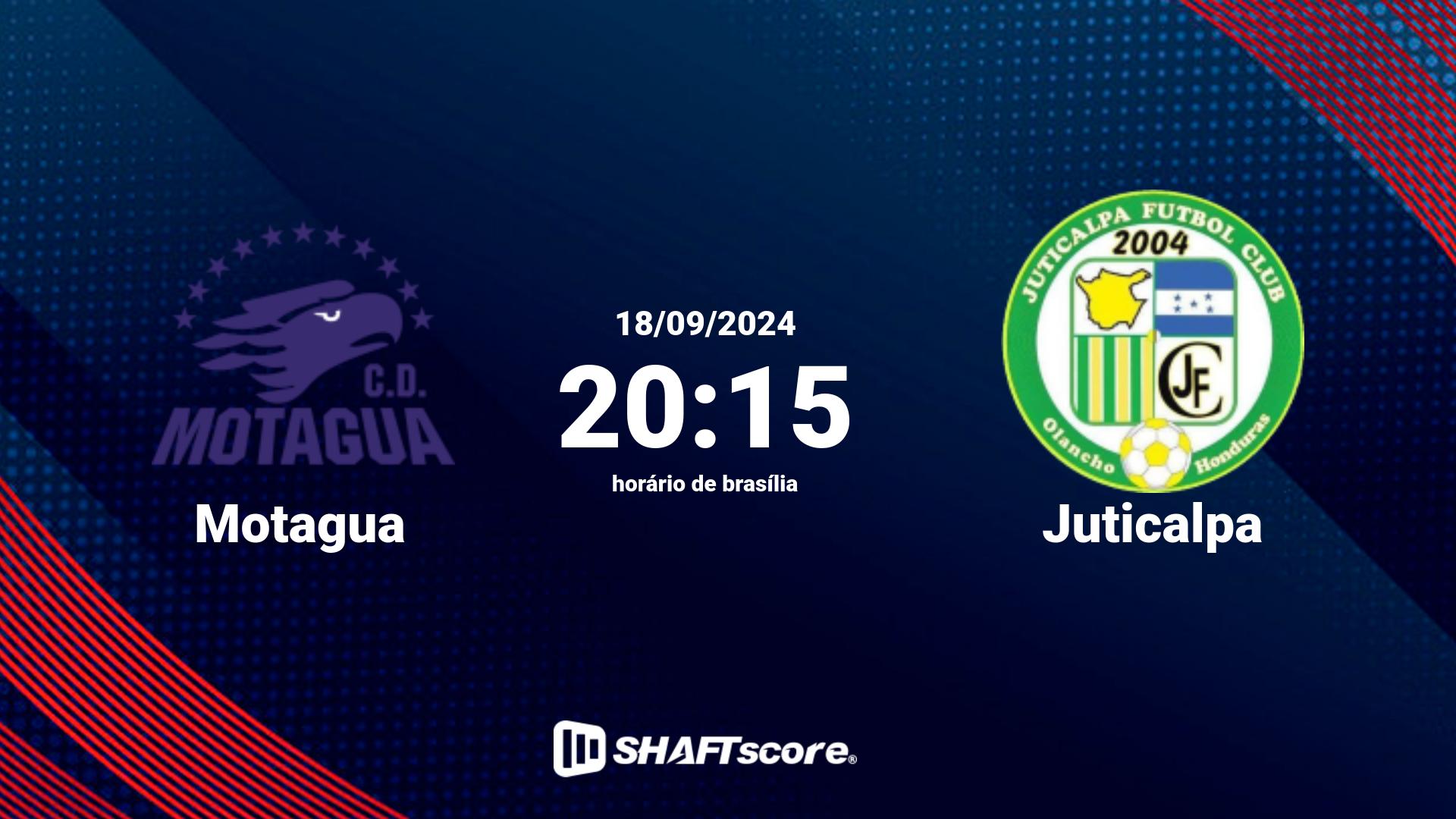 Estatísticas do jogo Motagua vs Juticalpa 18.09 20:15