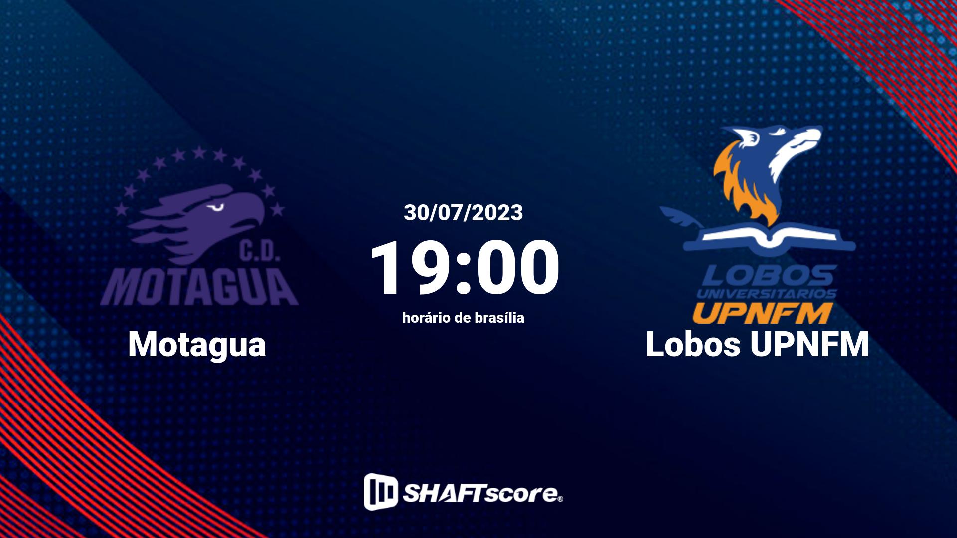 Estatísticas do jogo Motagua vs Lobos UPNFM 30.07 19:00