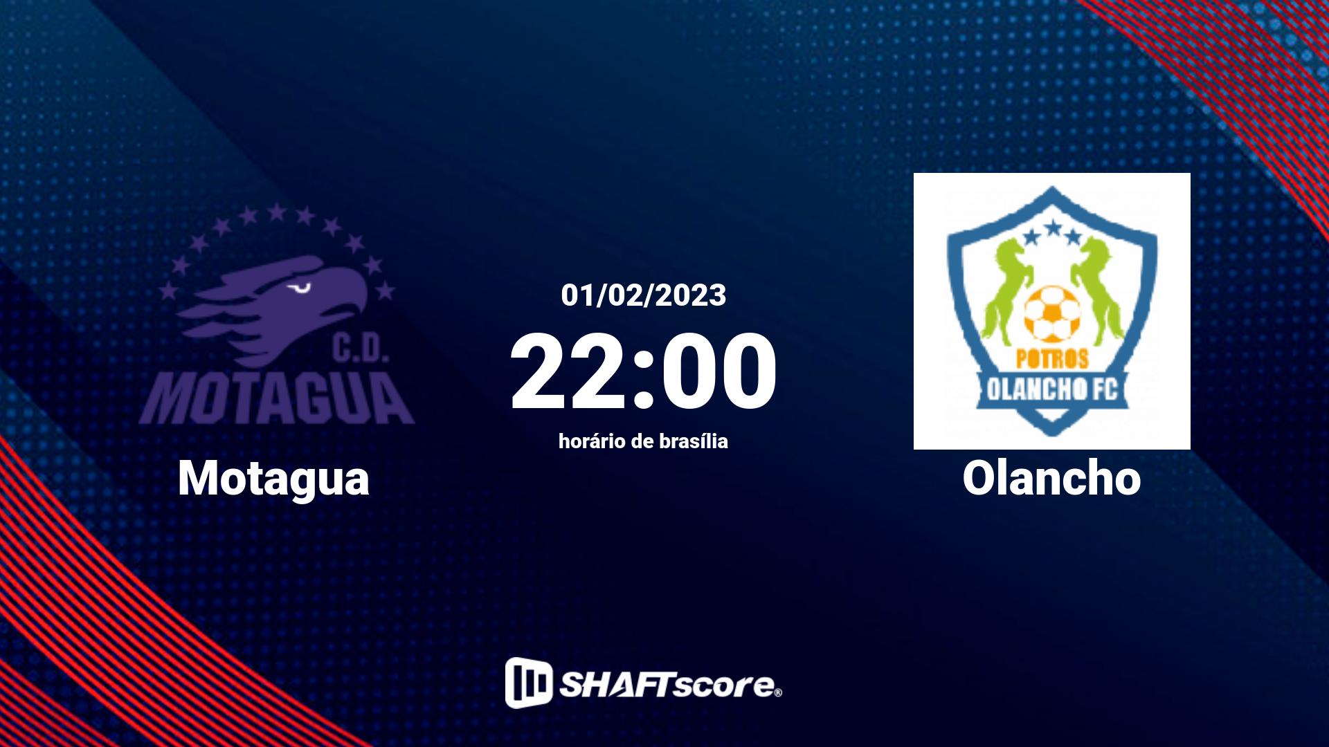 Estatísticas do jogo Motagua vs Olancho 01.02 22:00