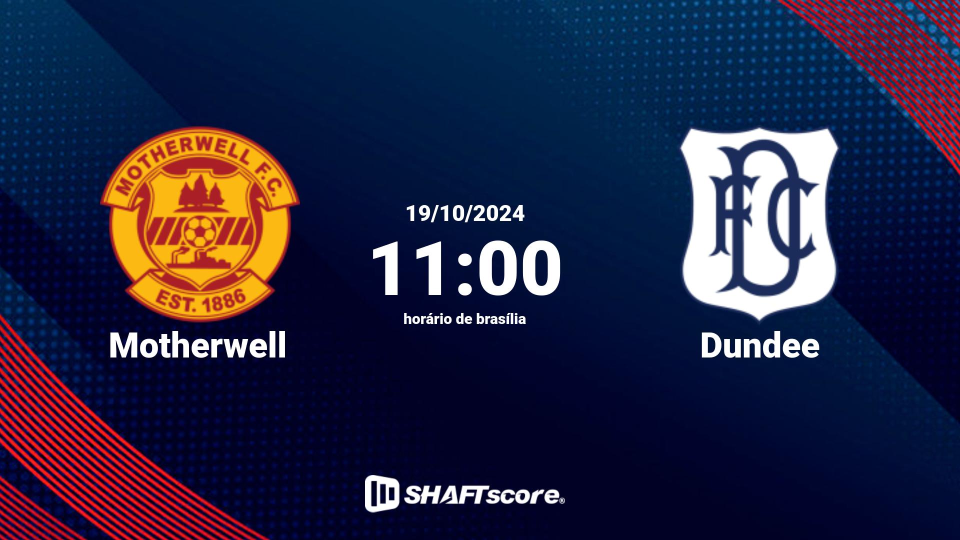 Estatísticas do jogo Motherwell vs Dundee 19.10 11:00