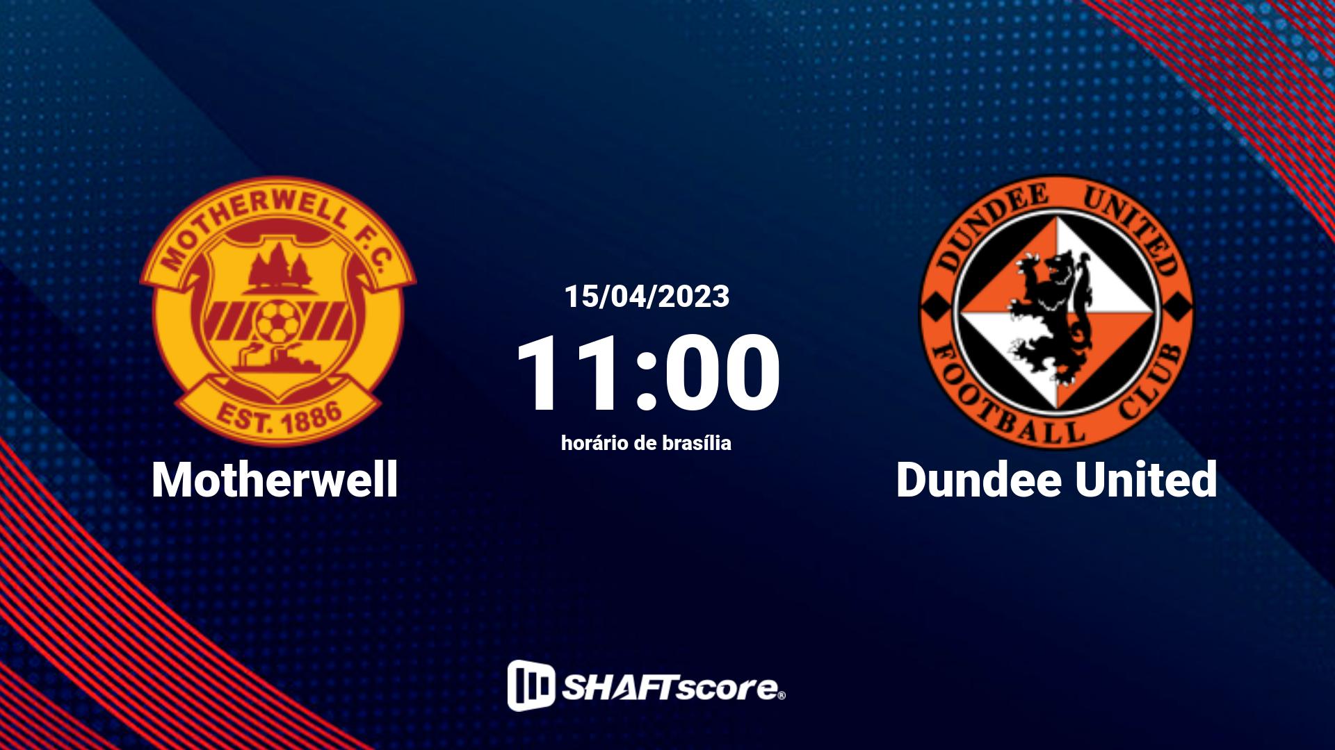 Estatísticas do jogo Motherwell vs Dundee United 15.04 11:00