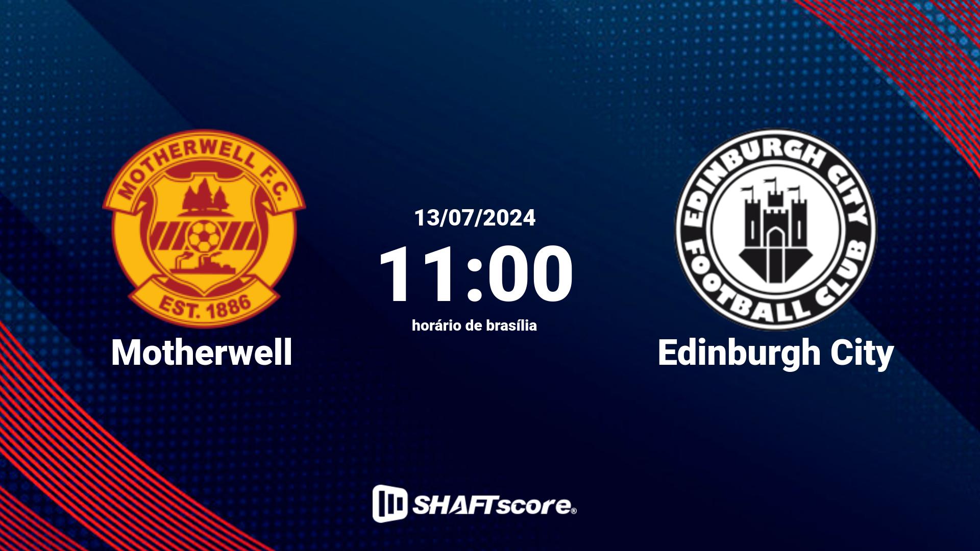 Estatísticas do jogo Motherwell vs Edinburgh City 13.07 11:00