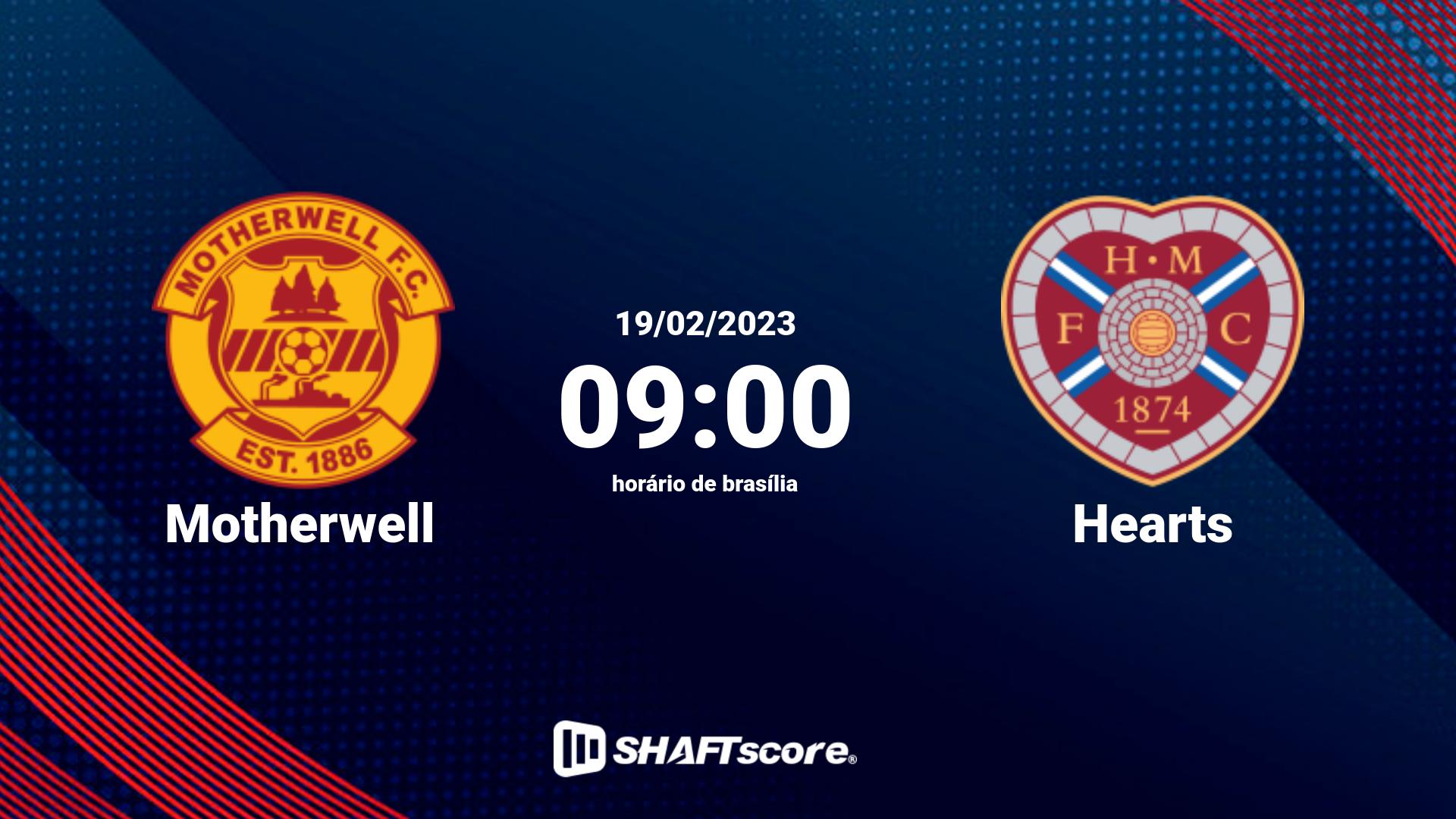 Estatísticas do jogo Motherwell vs Hearts 19.02 09:00