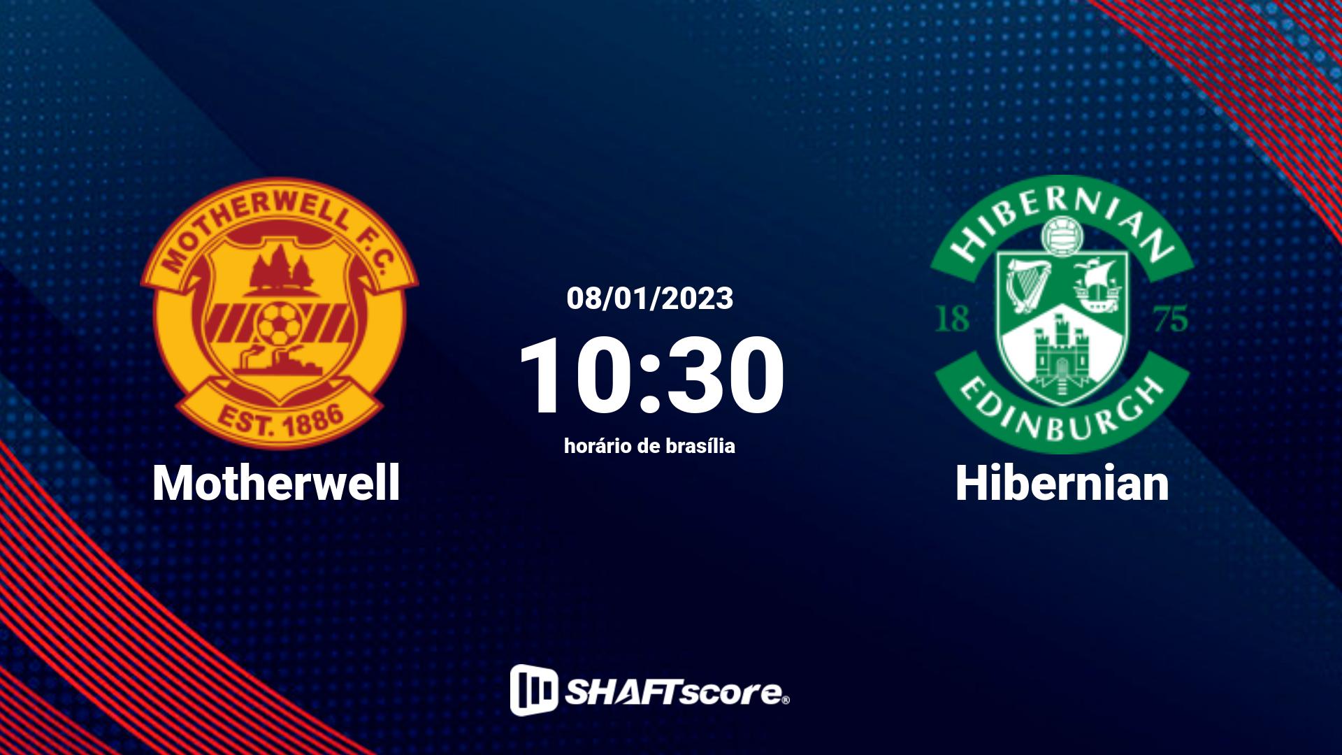 Estatísticas do jogo Motherwell vs Hibernian 08.01 10:30