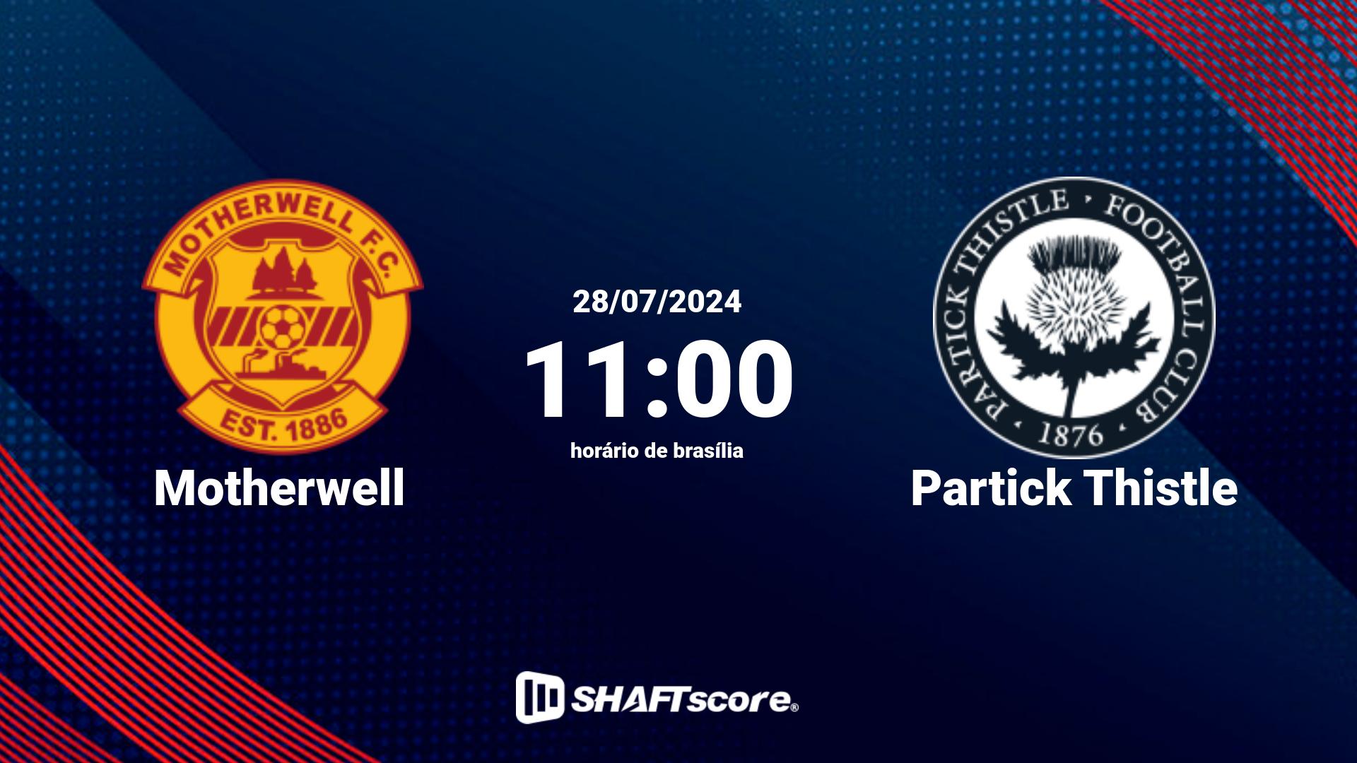 Estatísticas do jogo Motherwell vs Partick Thistle 28.07 11:00