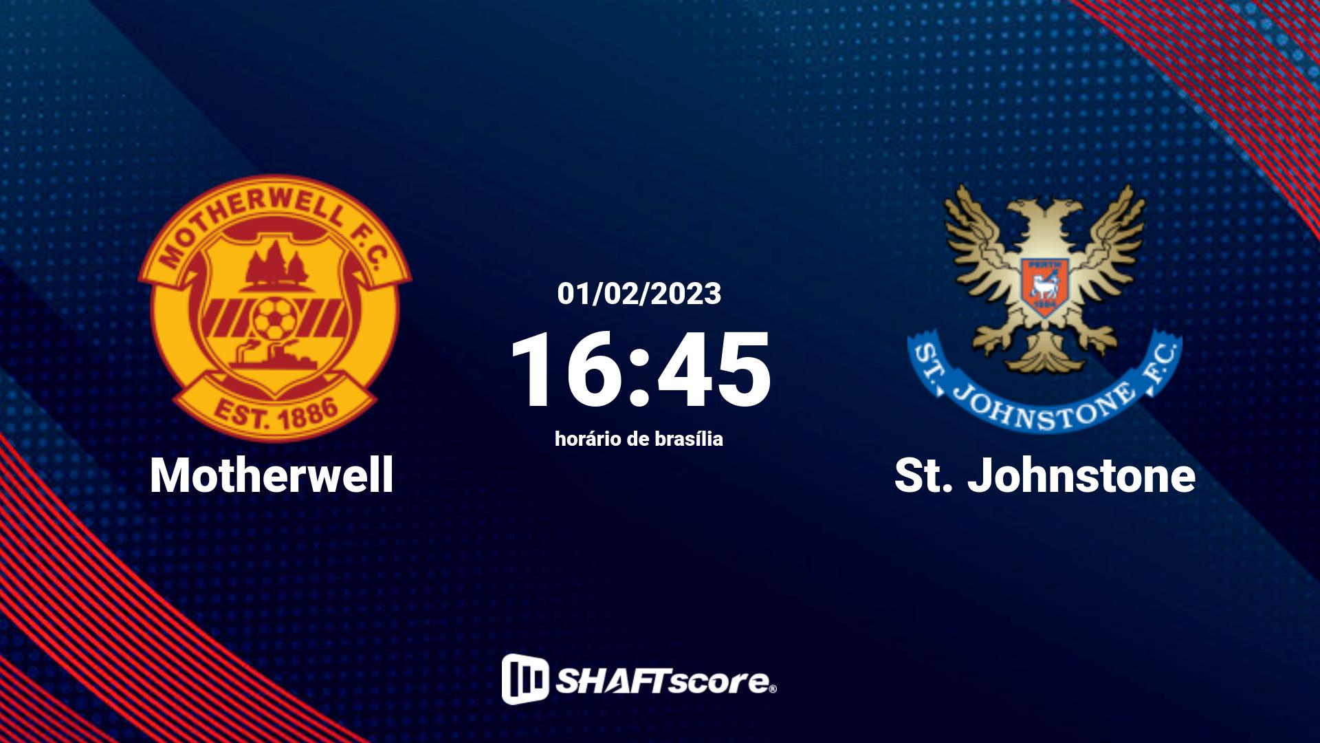 Estatísticas do jogo Motherwell vs St. Johnstone 01.02 16:45