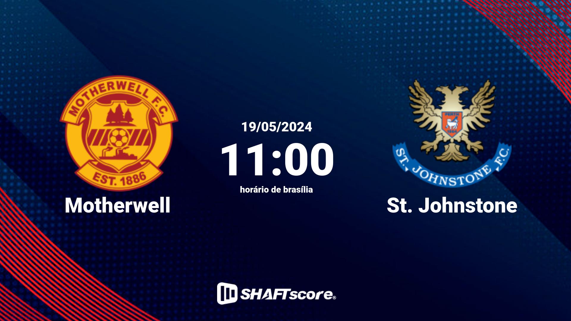 Estatísticas do jogo Motherwell vs St. Johnstone 19.05 11:00