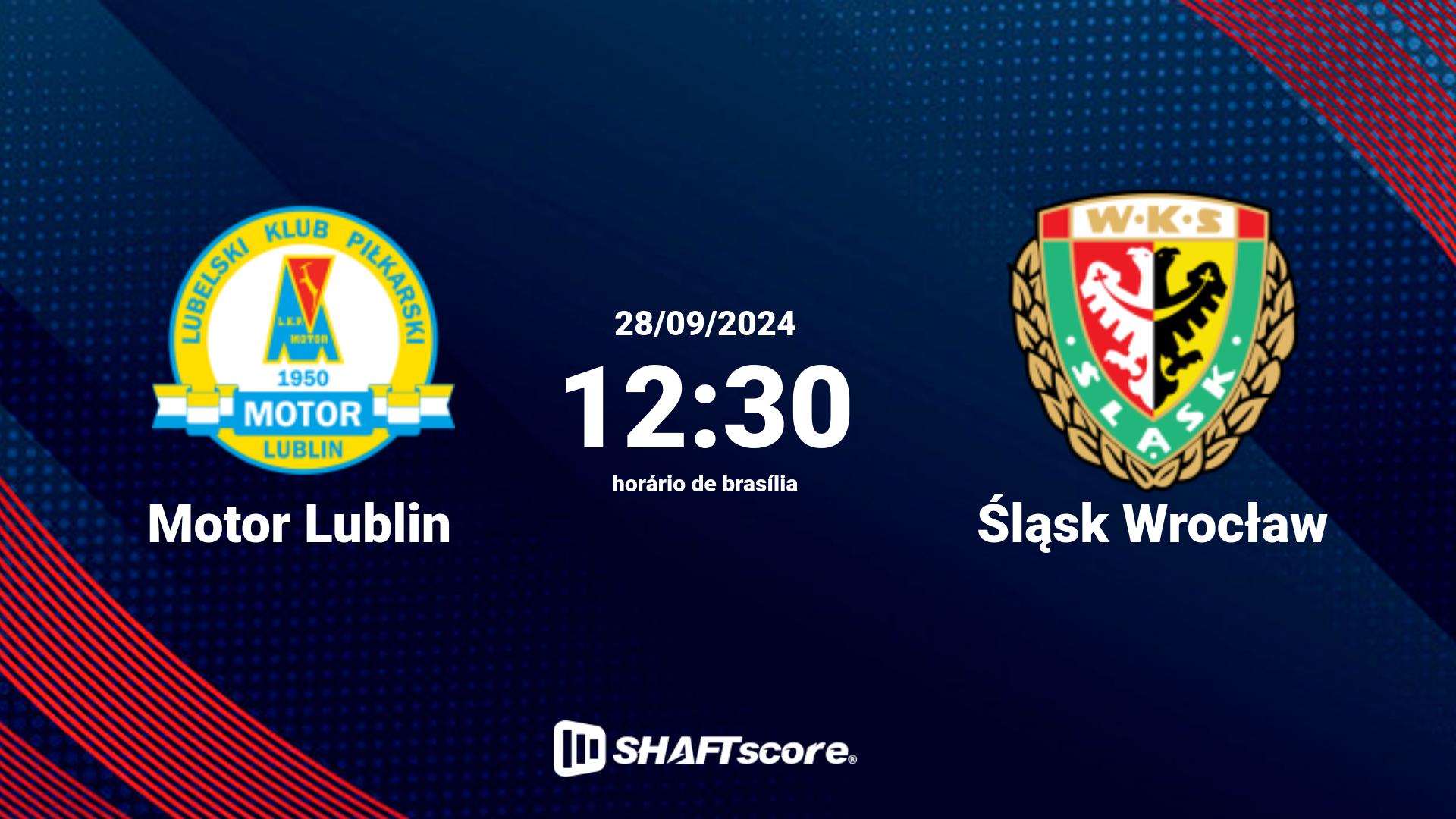 Estatísticas do jogo Motor Lublin vs Śląsk Wrocław 28.09 12:30