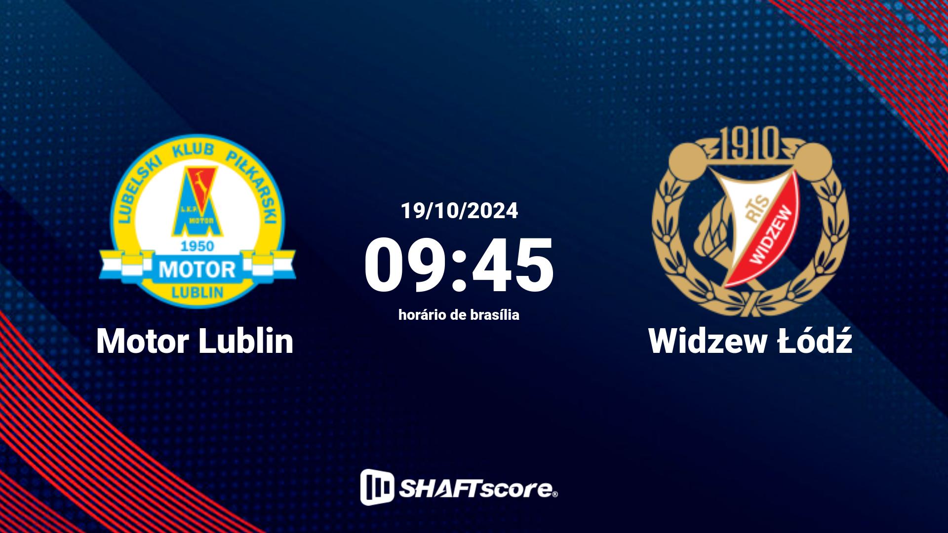 Estatísticas do jogo Motor Lublin vs Widzew Łódź 19.10 09:45