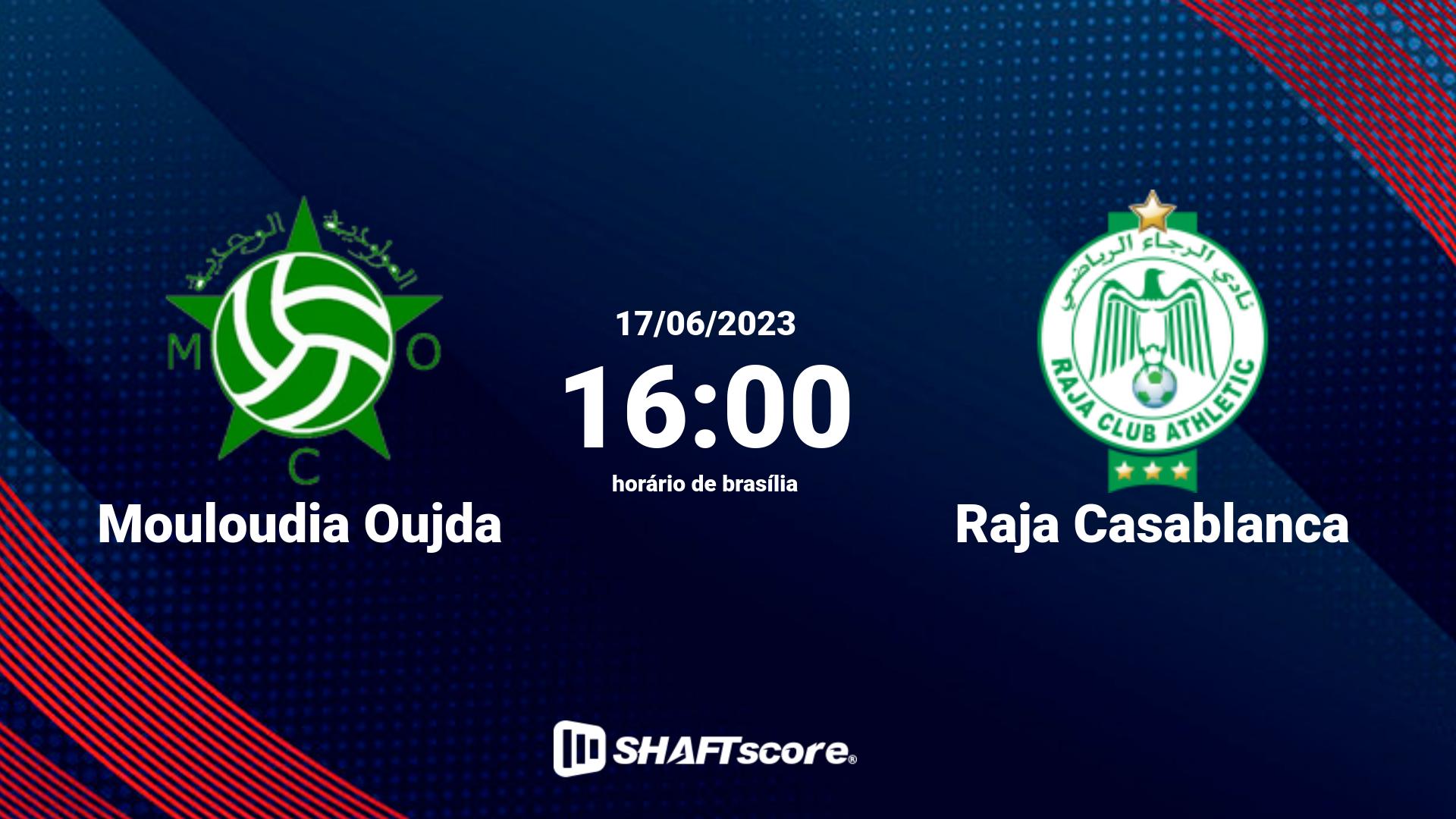 Estatísticas do jogo Mouloudia Oujda vs Raja Casablanca 17.06 16:00