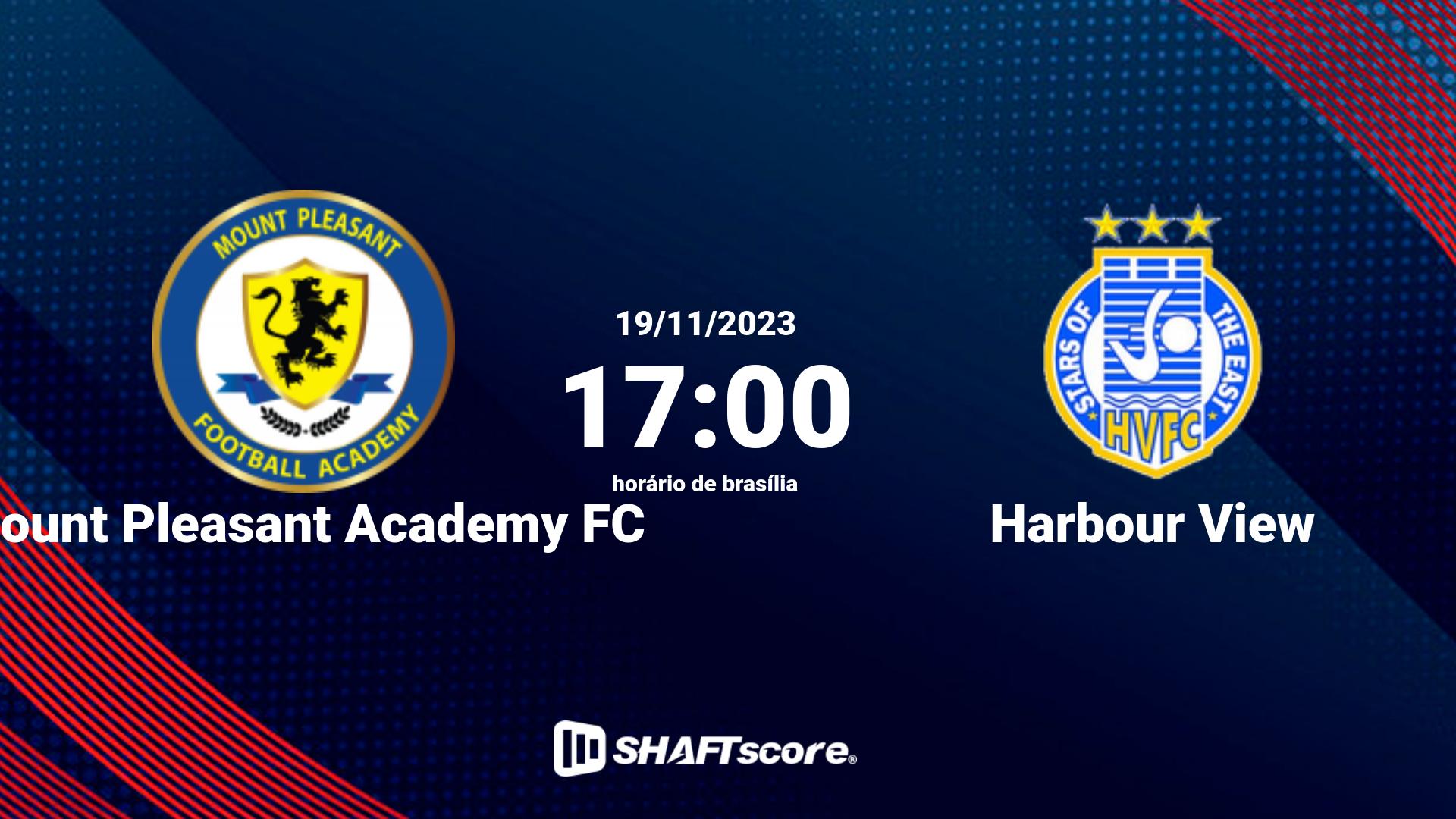 Estatísticas do jogo Mount Pleasant Academy FC vs Harbour View 19.11 17:00