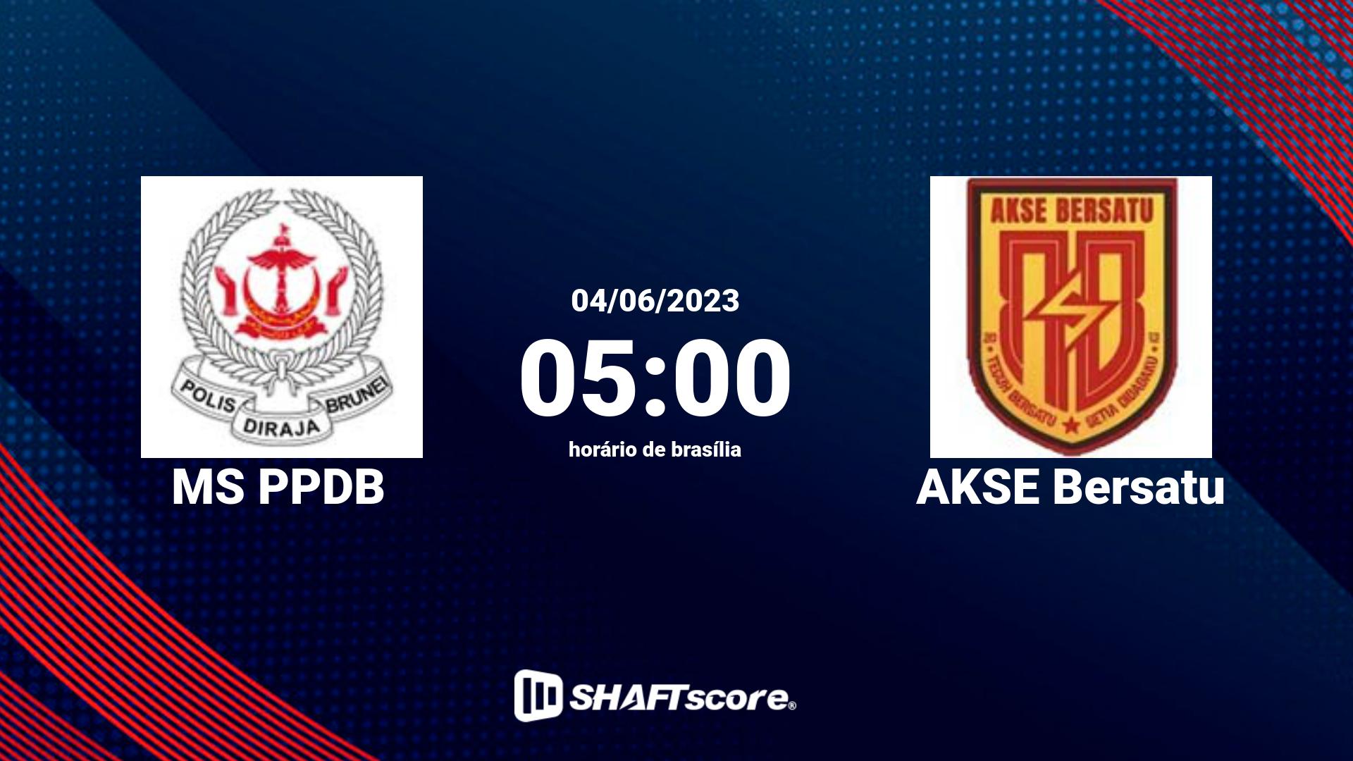 Estatísticas do jogo MS PPDB vs AKSE Bersatu 04.06 05:00