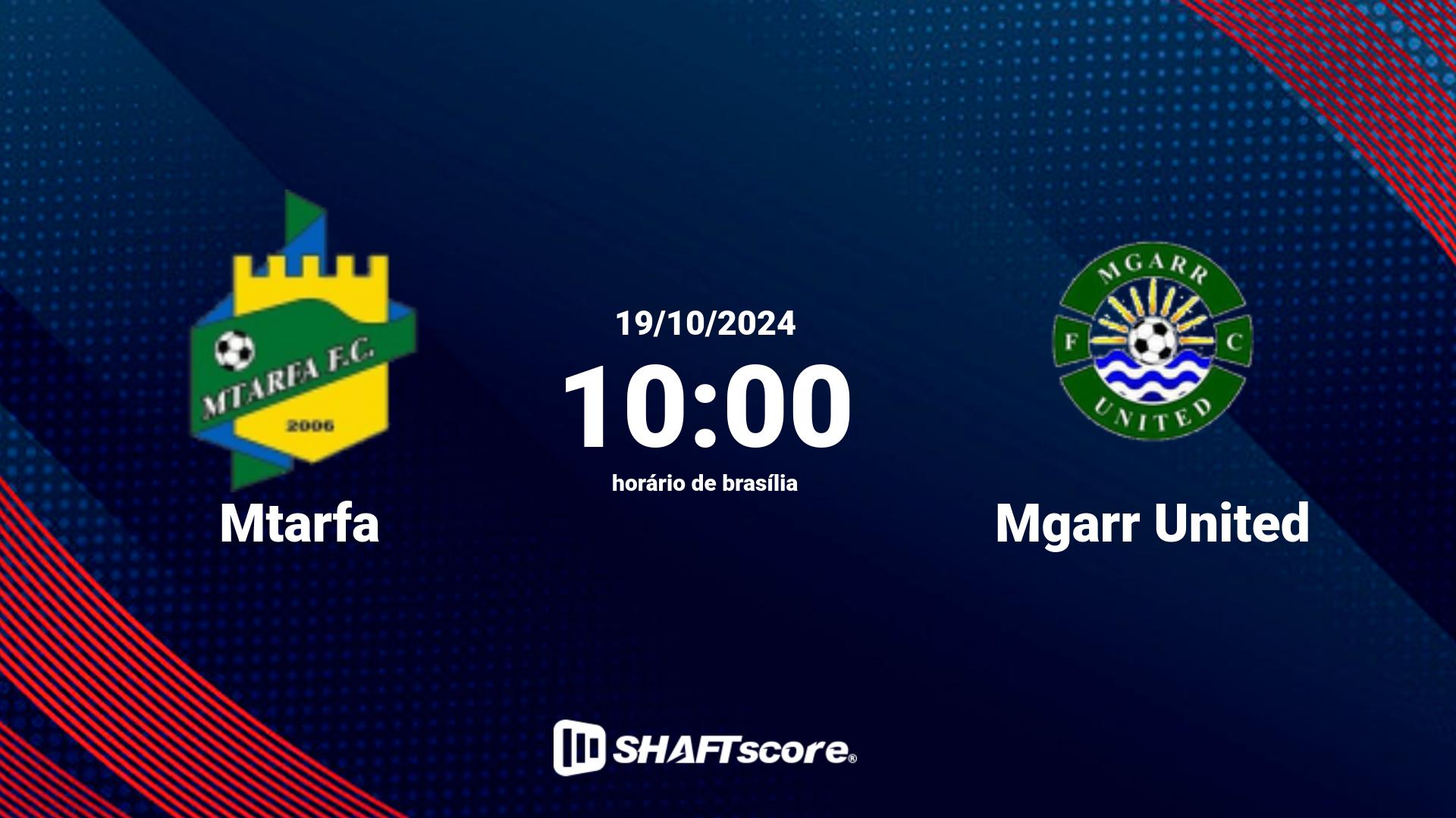 Estatísticas do jogo Mtarfa vs Mgarr United 19.10 10:00