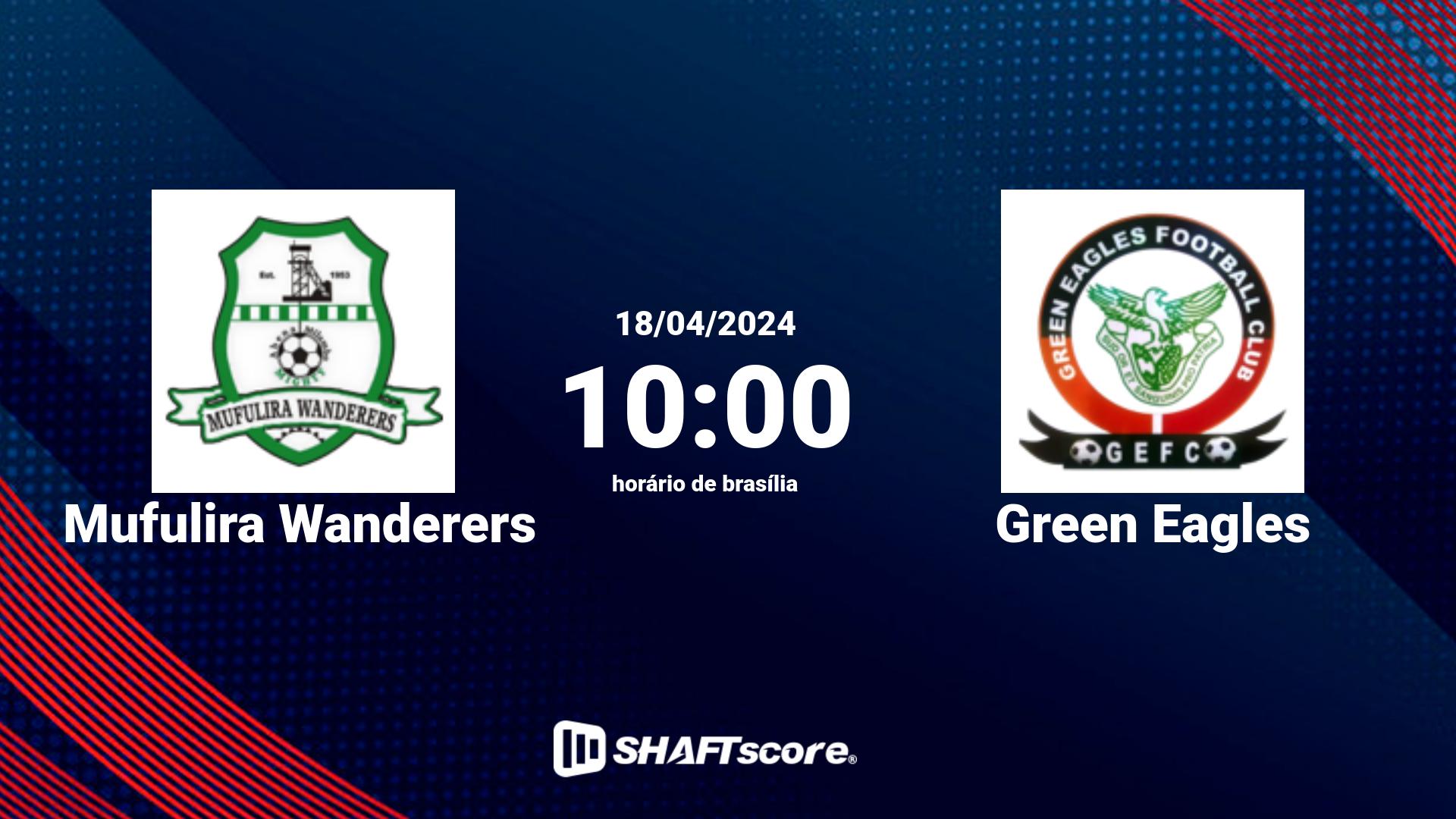 Estatísticas do jogo Mufulira Wanderers vs Green Eagles 18.04 10:00