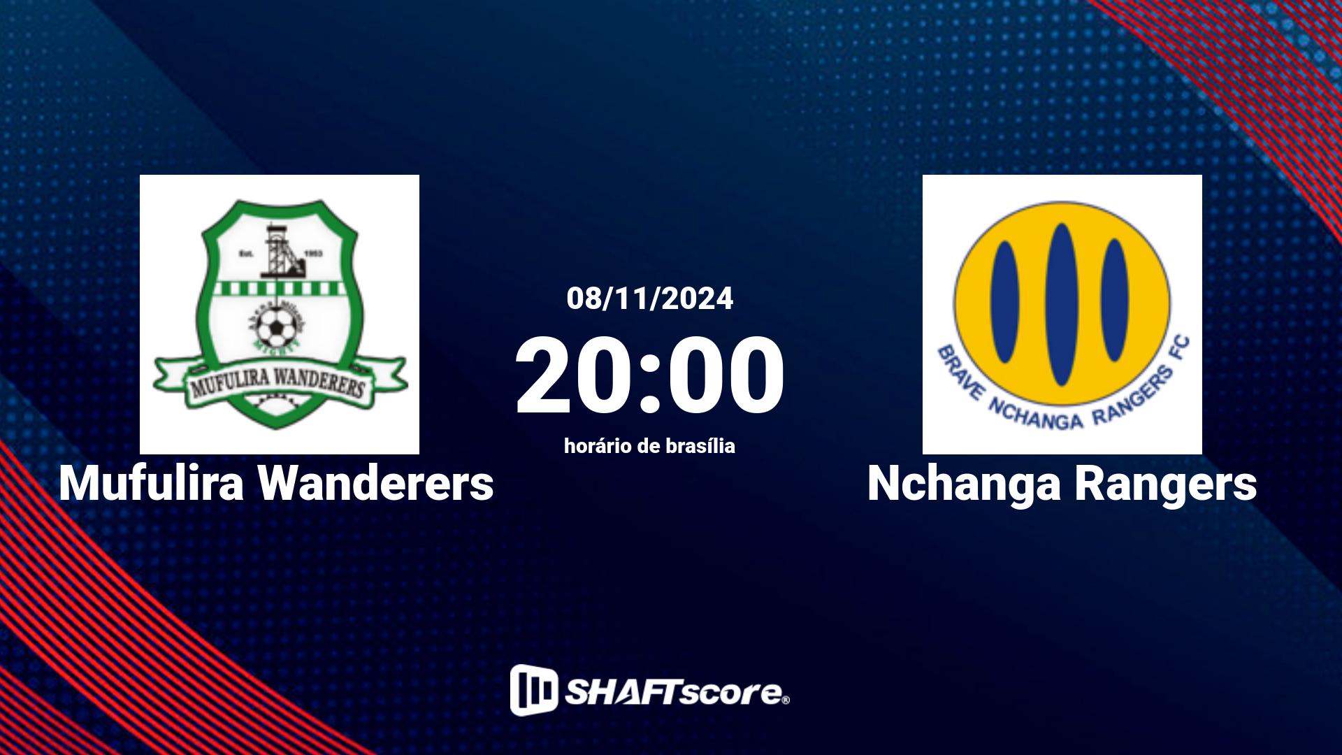 Estatísticas do jogo Mufulira Wanderers vs Nchanga Rangers 08.11 20:00