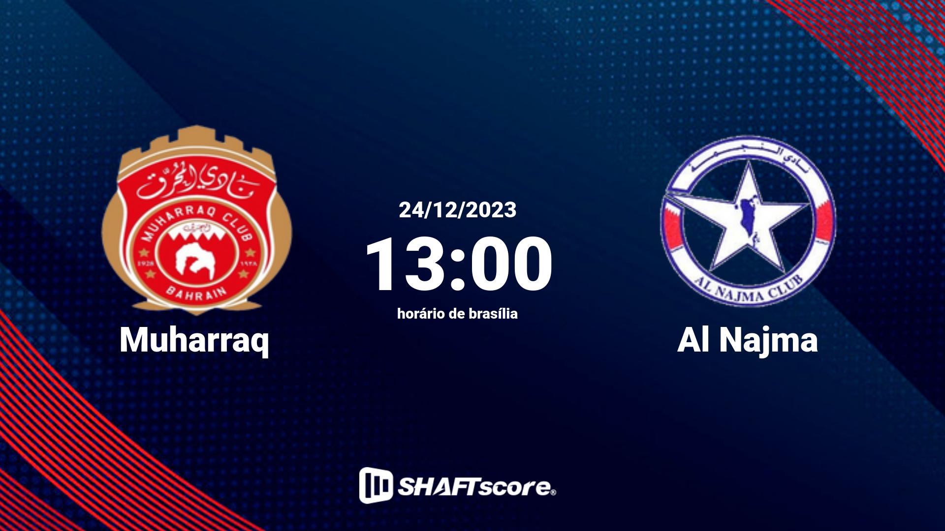 Estatísticas do jogo Muharraq vs Al Najma 24.12 13:00